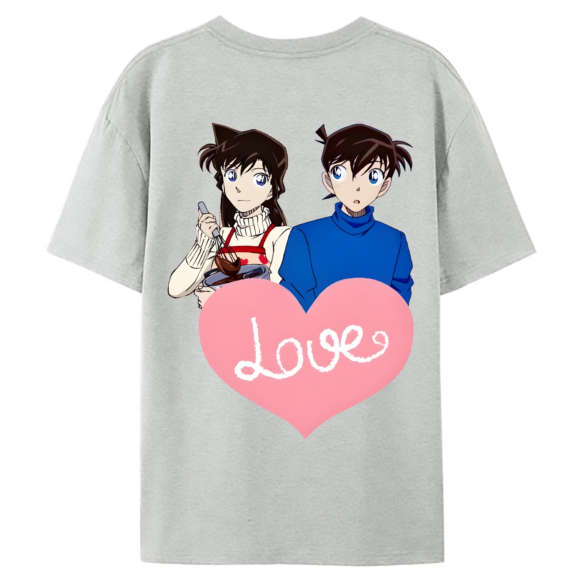 （画像用） 名探偵コナン 毛利 蘭 もうり らん、モーリ ラン Detective Conan Rachel Moore レディース半袖Tシャツ(バックプリント)