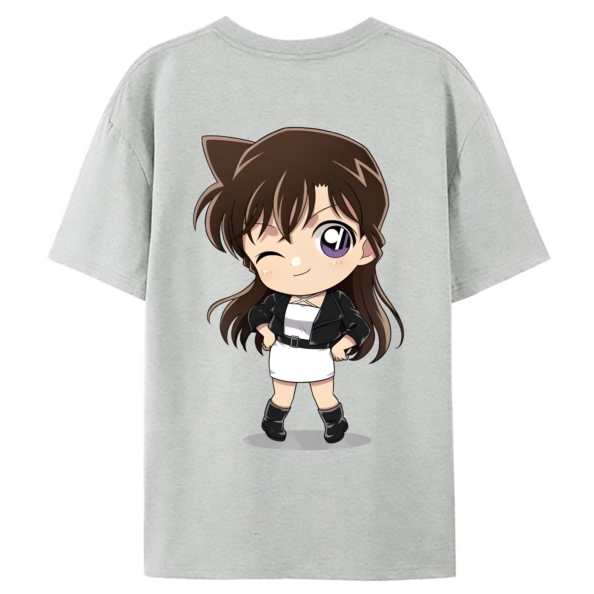 （画像用） 名探偵コナン 毛利 蘭 もうり らん、モーリ ラン Detective Conan Rachel Moore レディース半袖Tシャツ(バックプリント)