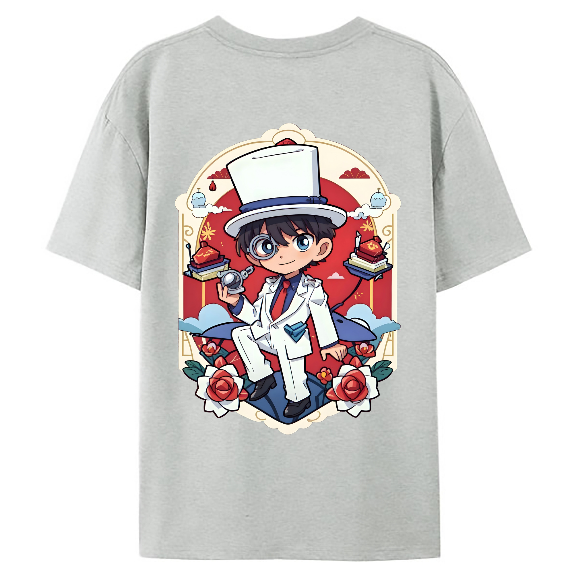 （画像用） 名探偵コナン くろば かいと Detective Conan Kuroba Kaito レディース半袖Tシャツ(バックプリント)