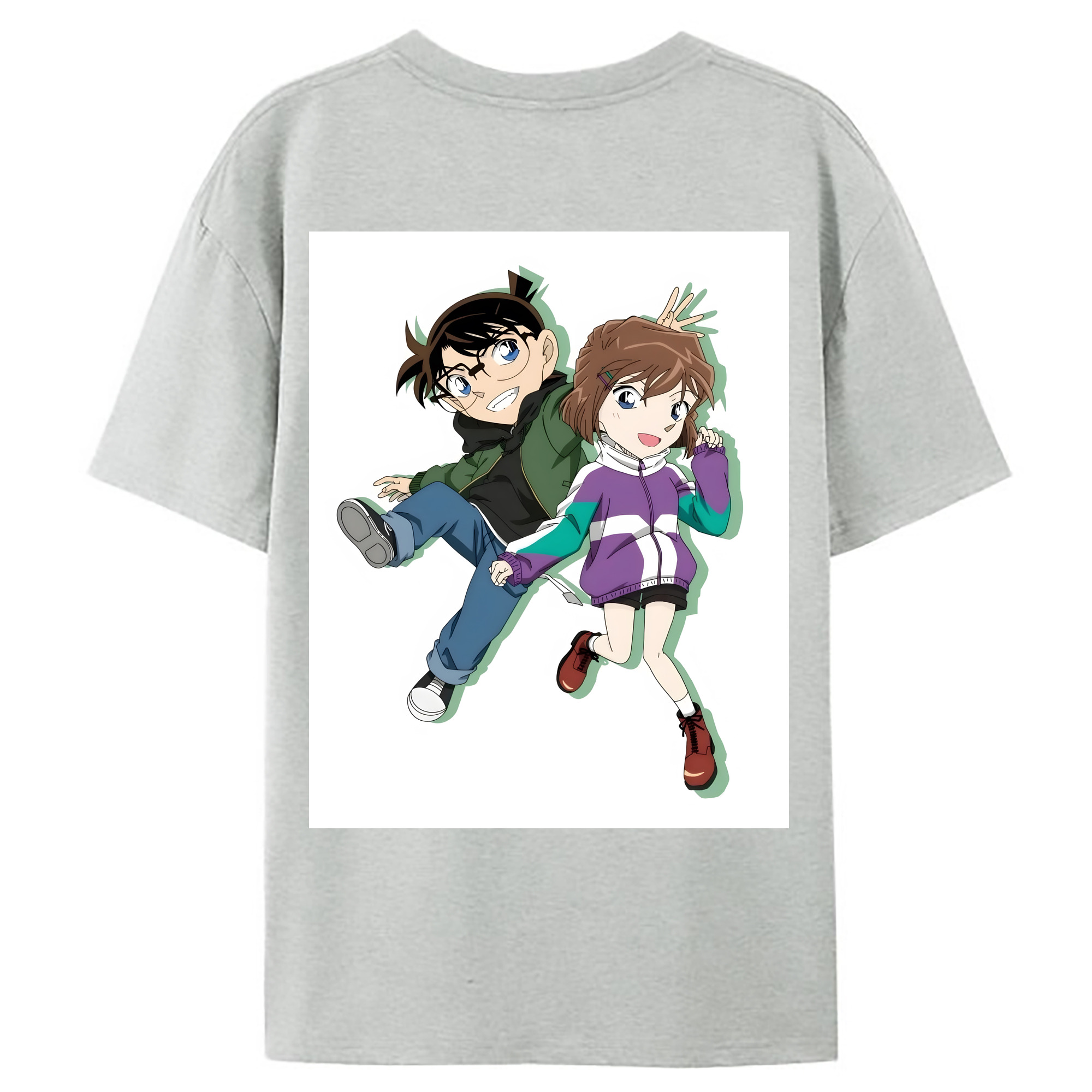 （画像用） 名探偵コナン 灰原 哀 はいばら あい Detective Conan Anita Hailey、Vi Graythorn Haibara Ai レディース半袖Tシャツ(バックプリント)