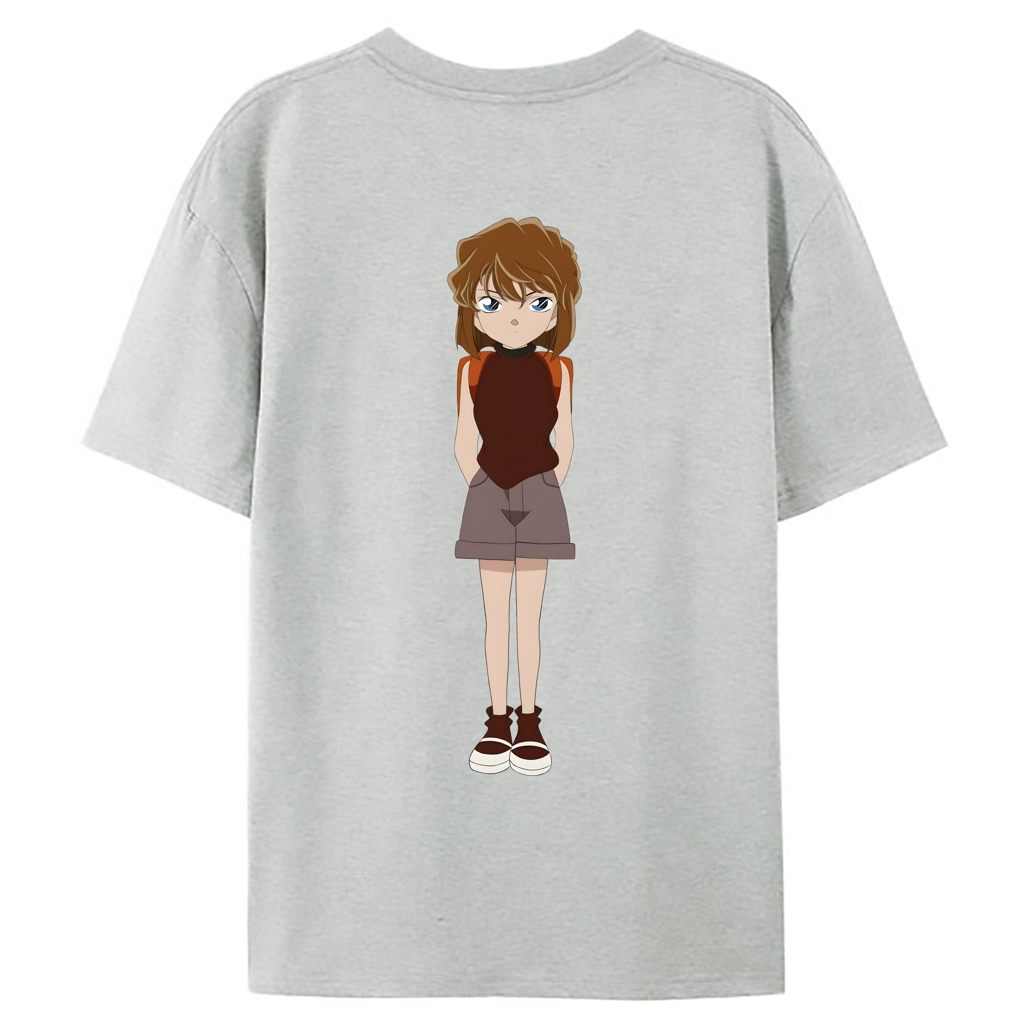 （画像用） 名探偵コナン 灰原 哀 はいばら あい Detective Conan Anita Hailey、Vi Graythorn Haibara Ai レディース半袖Tシャツ(バックプリント)