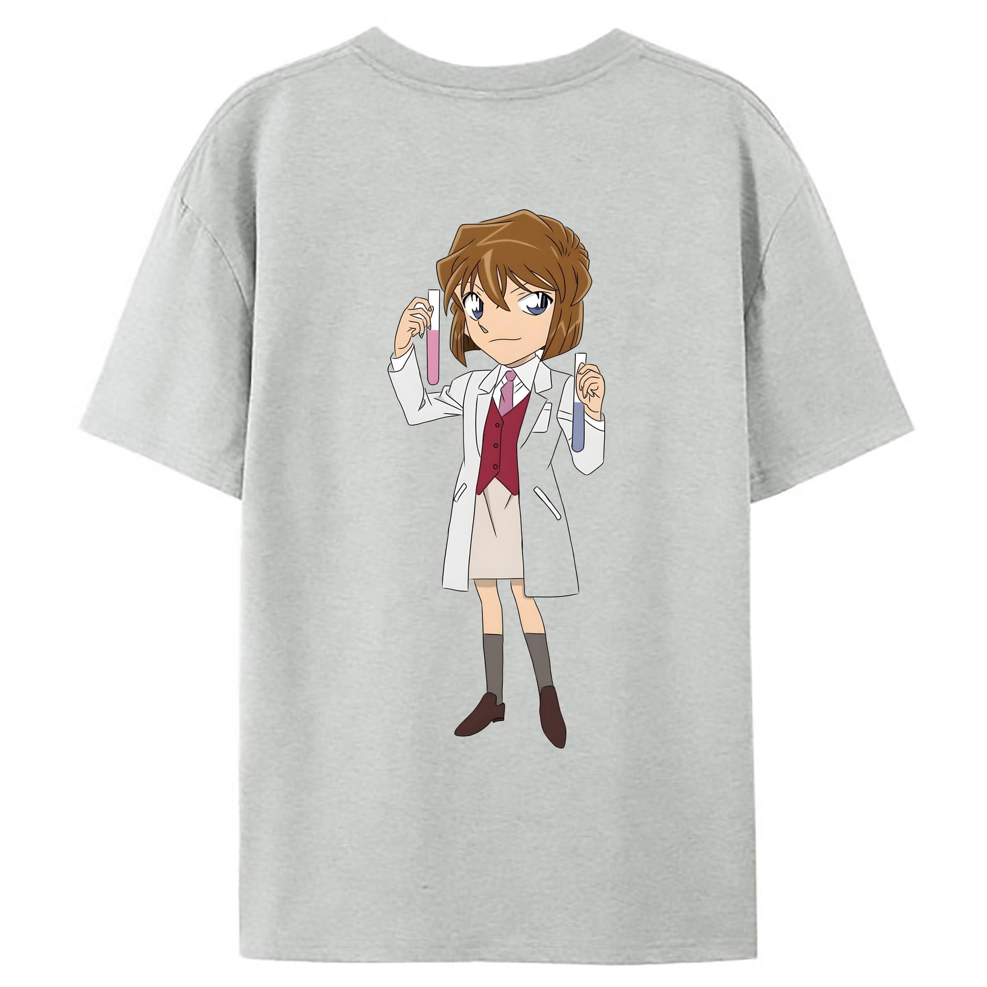 （画像用） 名探偵コナン 灰原 哀 はいばら あい Detective Conan Anita Hailey、Vi Graythorn Haibara Ai レディース半袖Tシャツ(バックプリント)