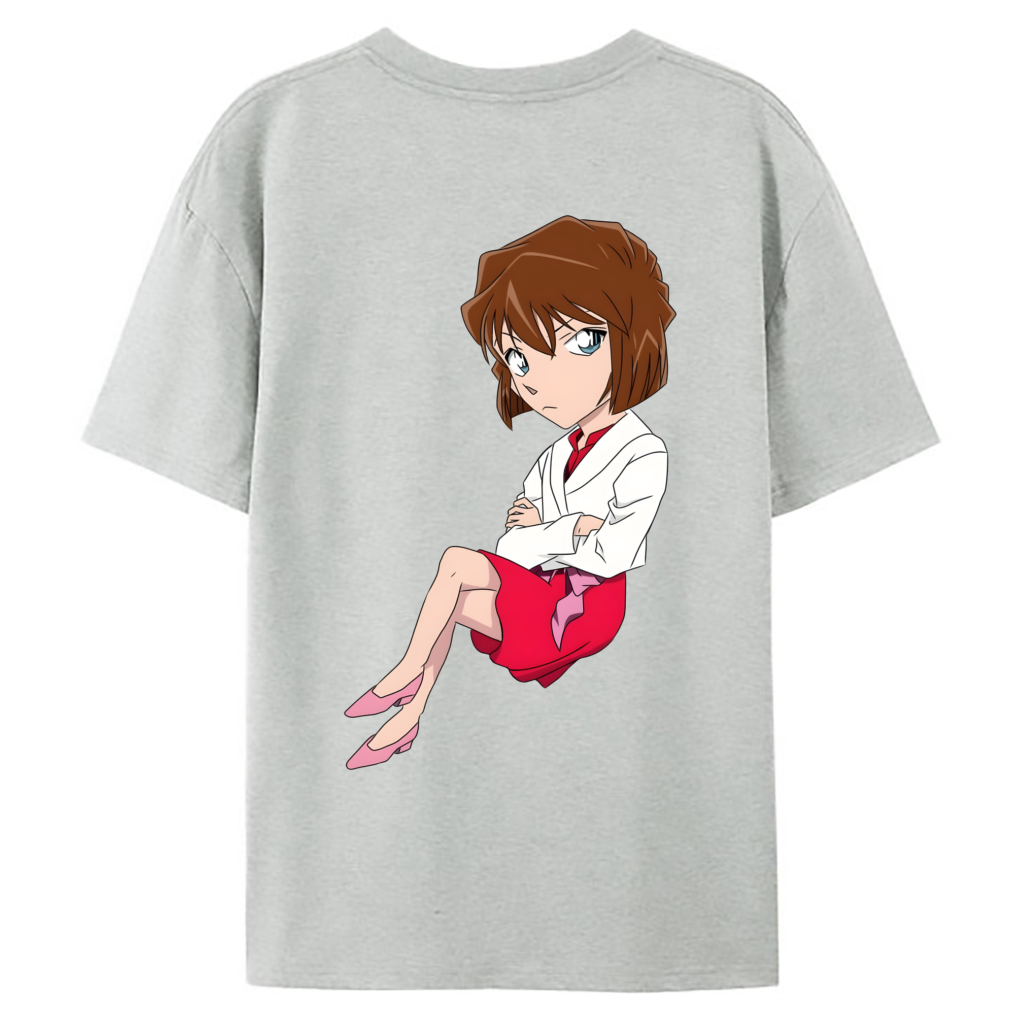 （画像用） 名探偵コナン 灰原 哀 はいばら あい Detective Conan Anita Hailey、Vi Graythorn Haibara Ai レディース半袖Tシャツ(バックプリント)