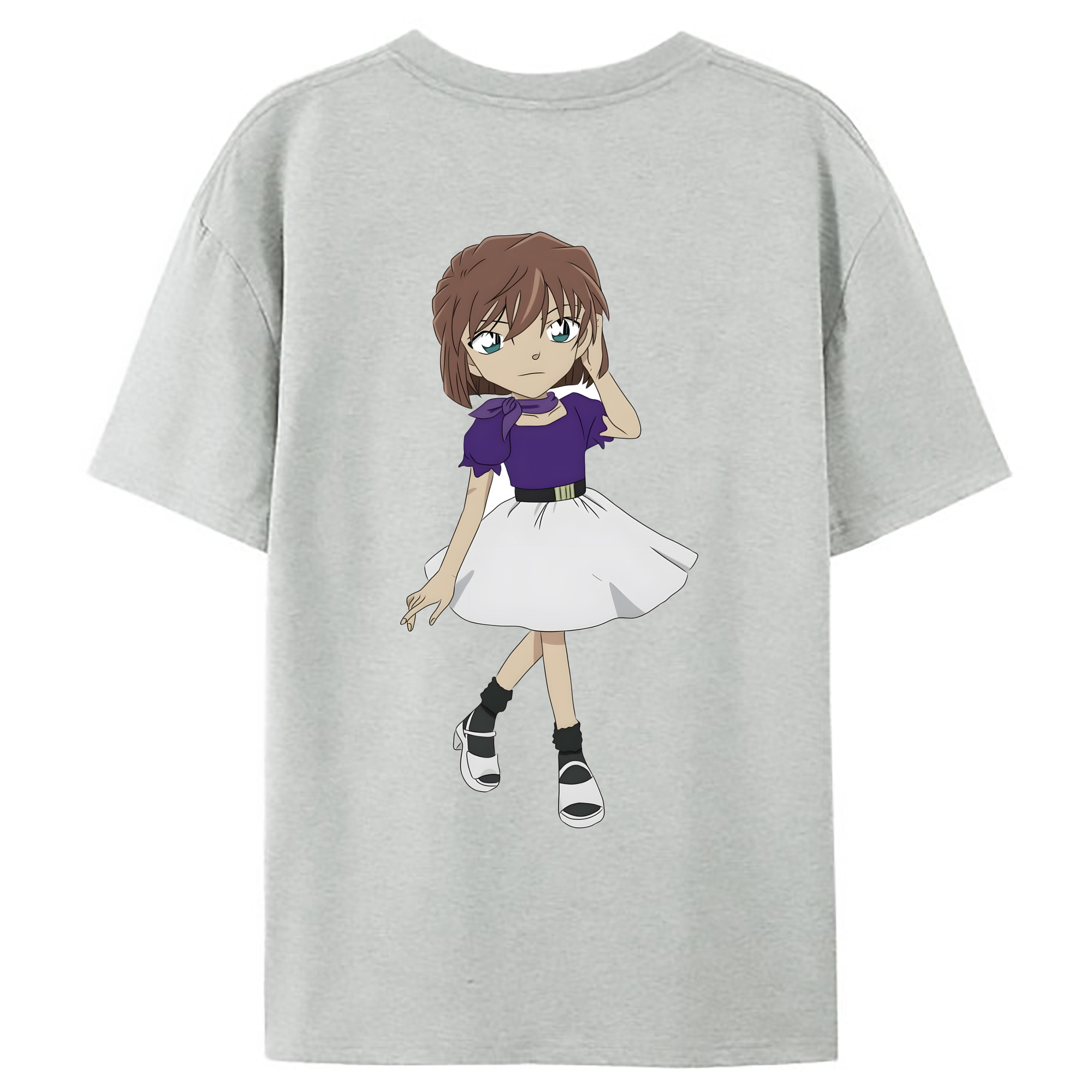 （画像用） 名探偵コナン 灰原 哀 はいばら あい Detective Conan Anita Hailey、Vi Graythorn Haibara Ai レディース半袖Tシャツ(バックプリント)