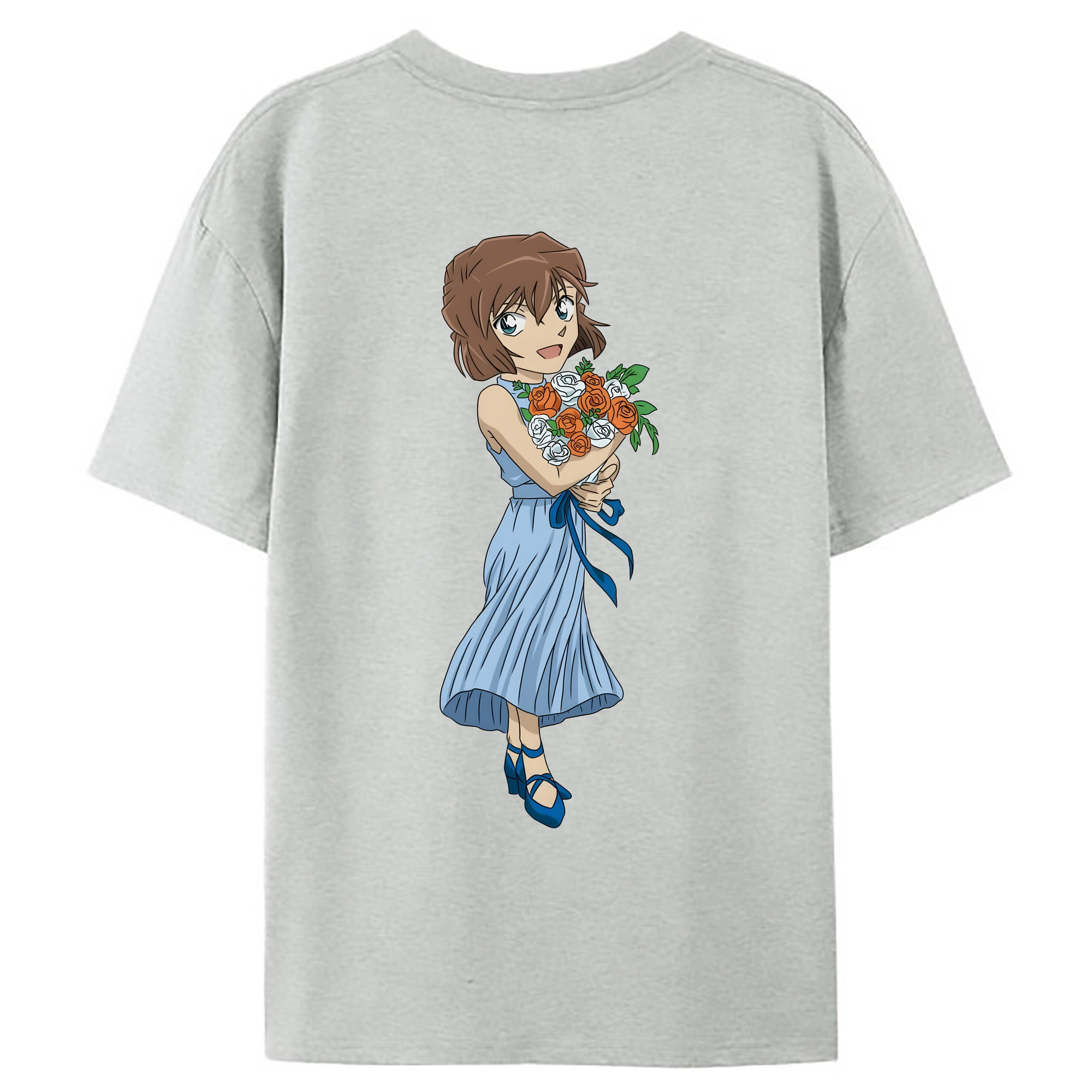 （画像用） 名探偵コナン 灰原 哀 はいばら あい Detective Conan Anita Hailey、Vi Graythorn Haibara Ai レディース半袖Tシャツ(バックプリント)