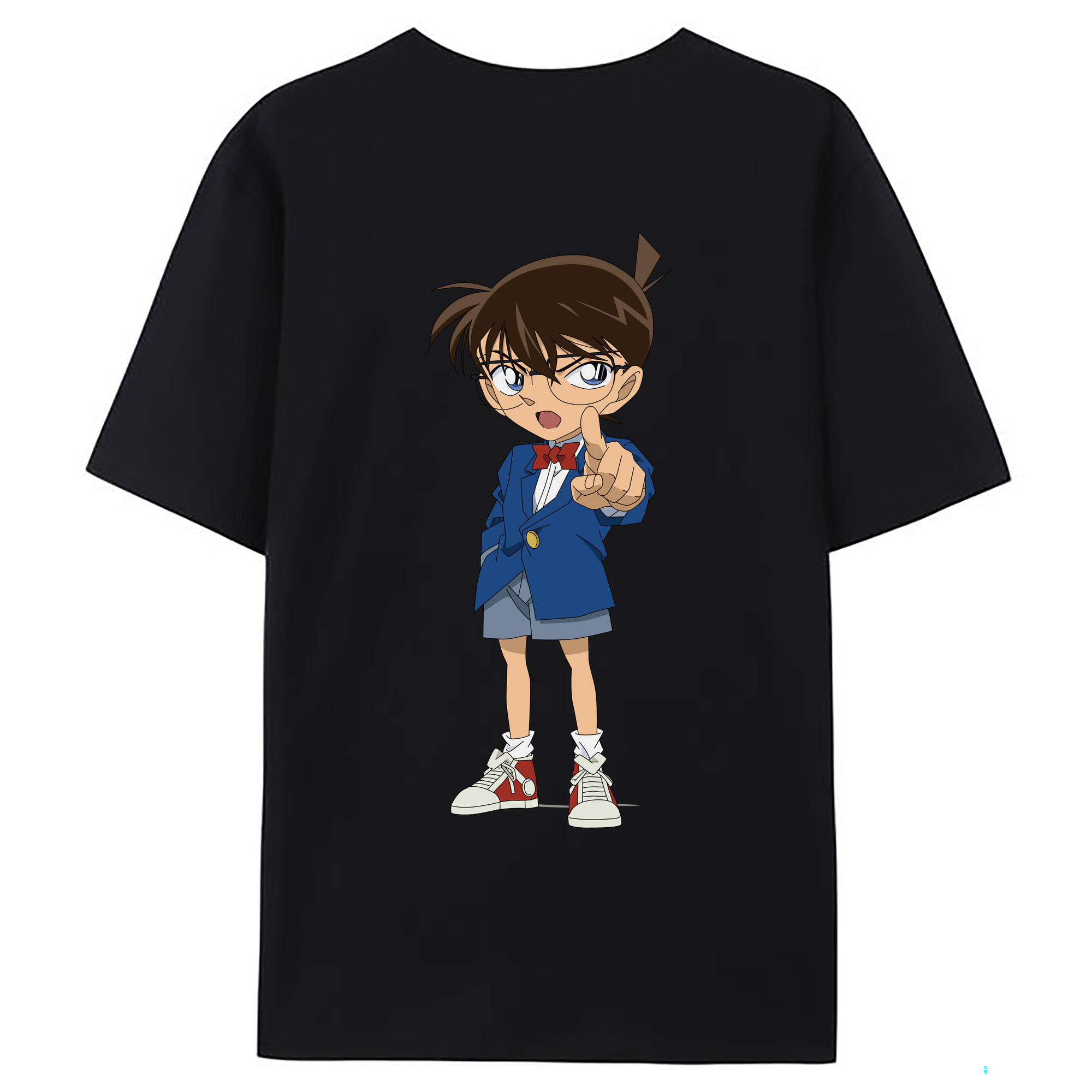 （画像用） 名探偵コナン 江戸川 コナン Detective Conan Conan Edogawa レディース半袖Tシャツ(バックプリント)