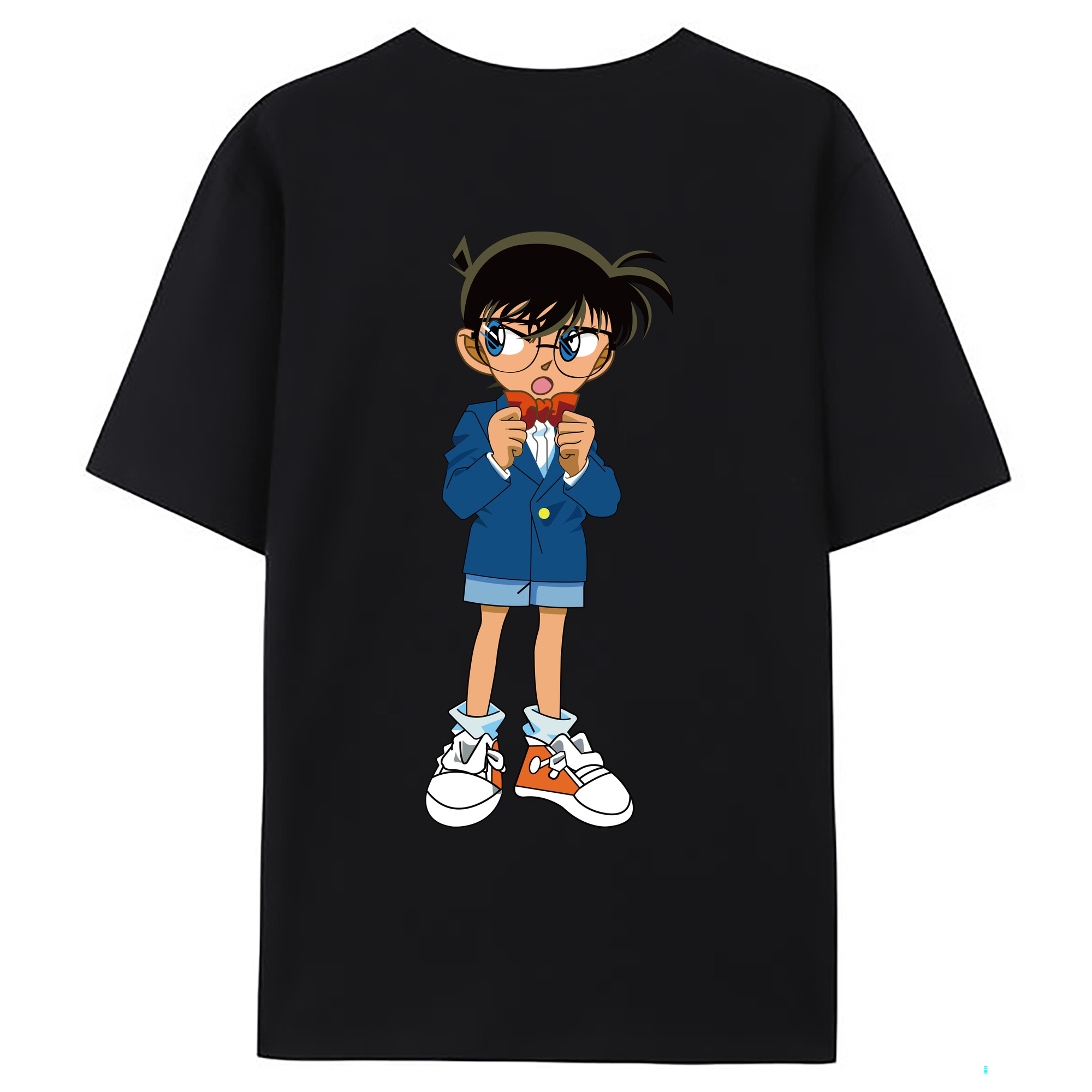（画像用） 名探偵コナン 江戸川 コナン Detective Conan Conan Edogawa レディース半袖Tシャツ(バックプリント)