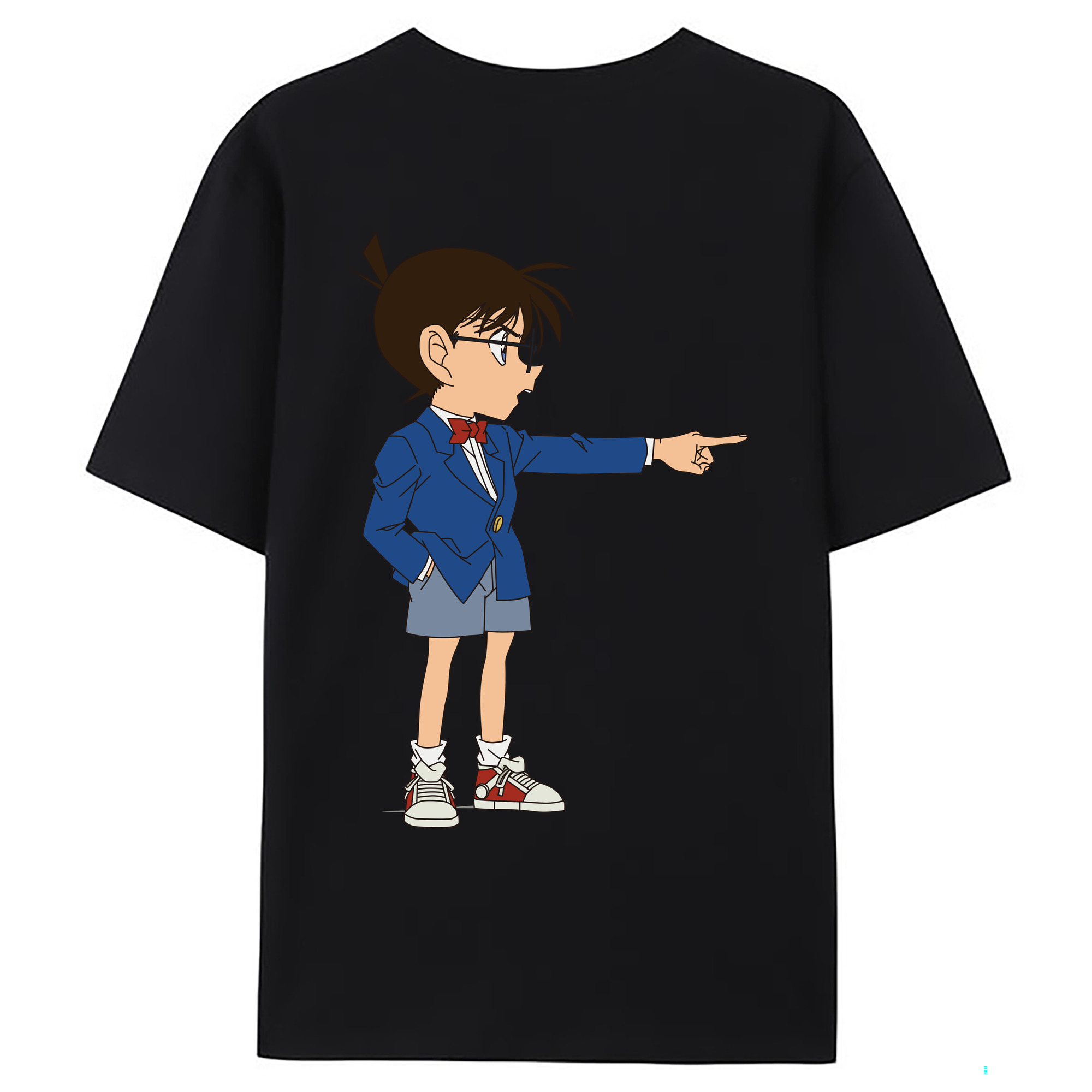 （画像用） 名探偵コナン 江戸川 コナン Detective Conan Conan Edogawa レディース半袖Tシャツ(バックプリント)