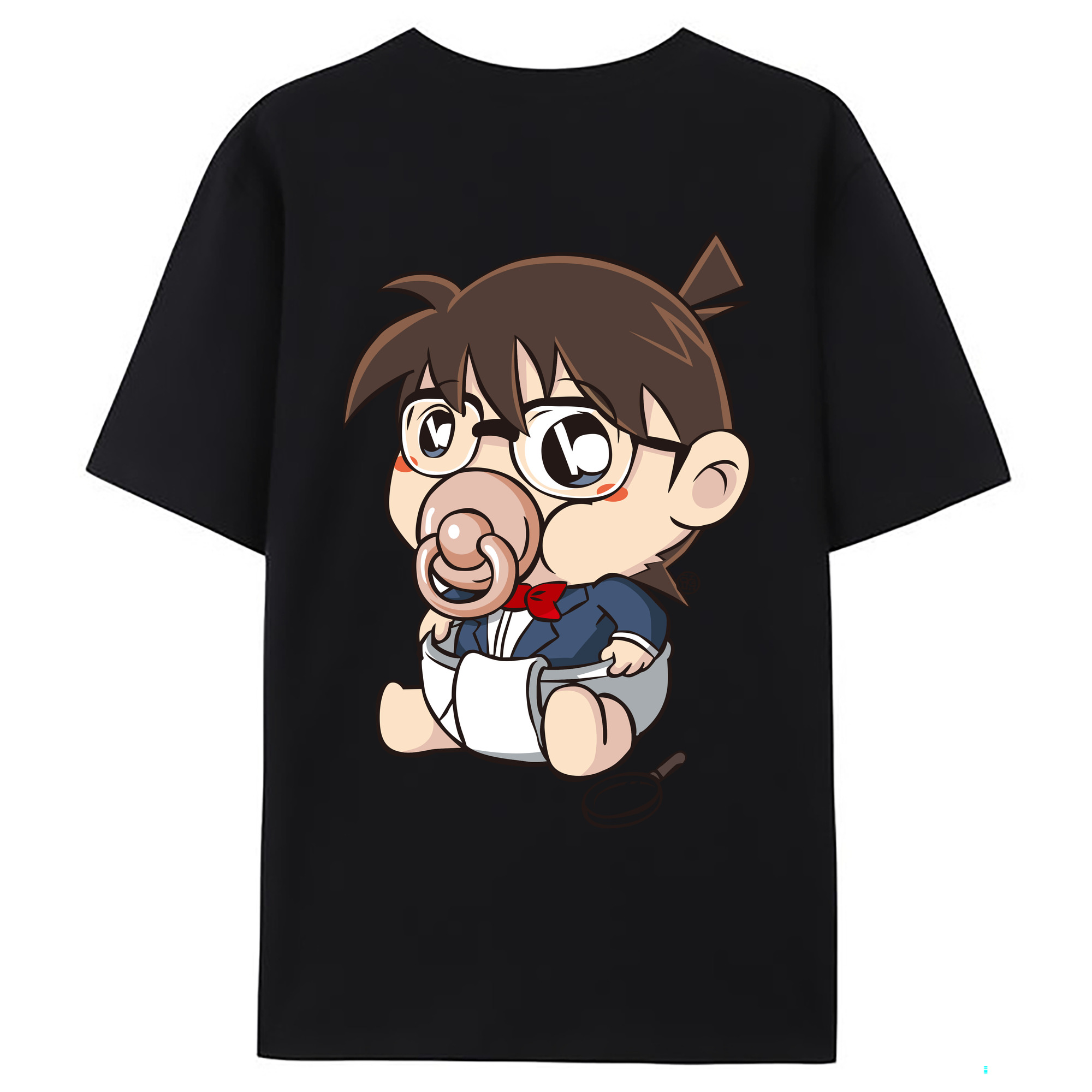 （画像用） 名探偵コナン 江戸川 コナン Detective Conan Conan Edogawa レディース半袖Tシャツ(バックプリント)
