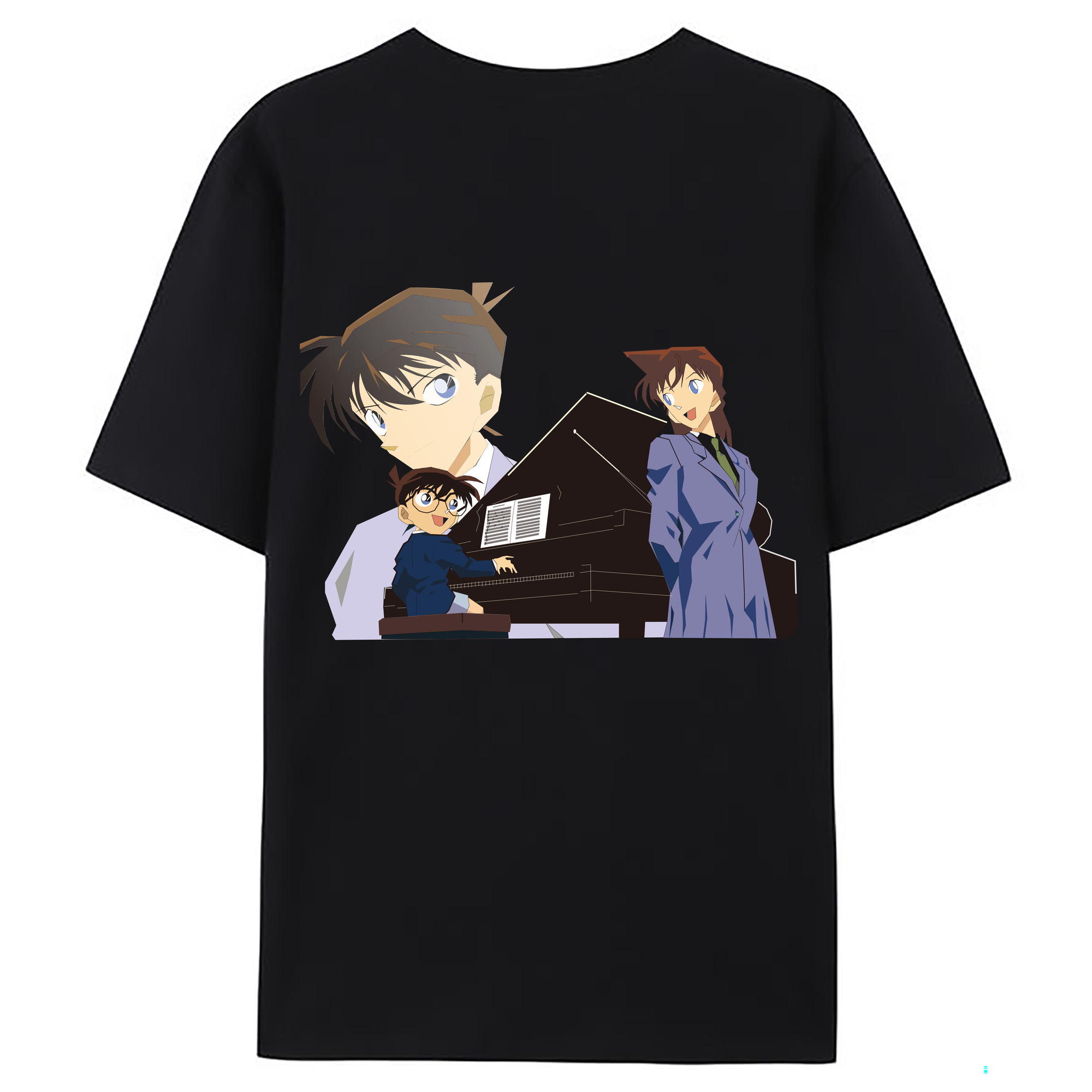（画像用） 名探偵コナン 毛利 蘭 もうり らん、モーリ ラン Detective Conan Rachel Moore レディース半袖Tシャツ(バックプリント)