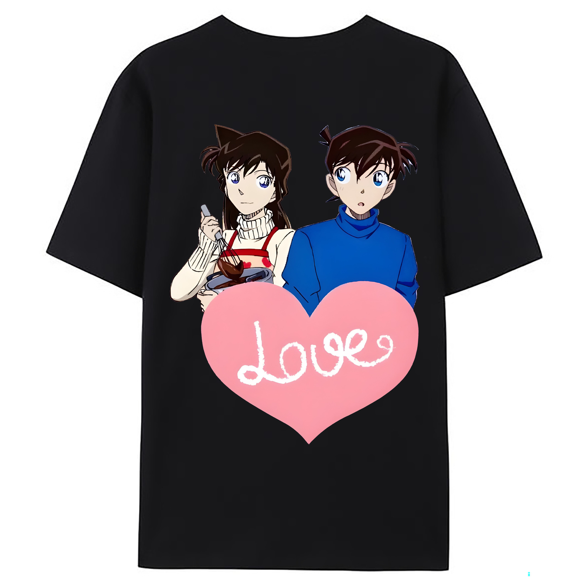 （画像用） 名探偵コナン 毛利 蘭 もうり らん、モーリ ラン Detective Conan Rachel Moore レディース半袖Tシャツ(バックプリント)