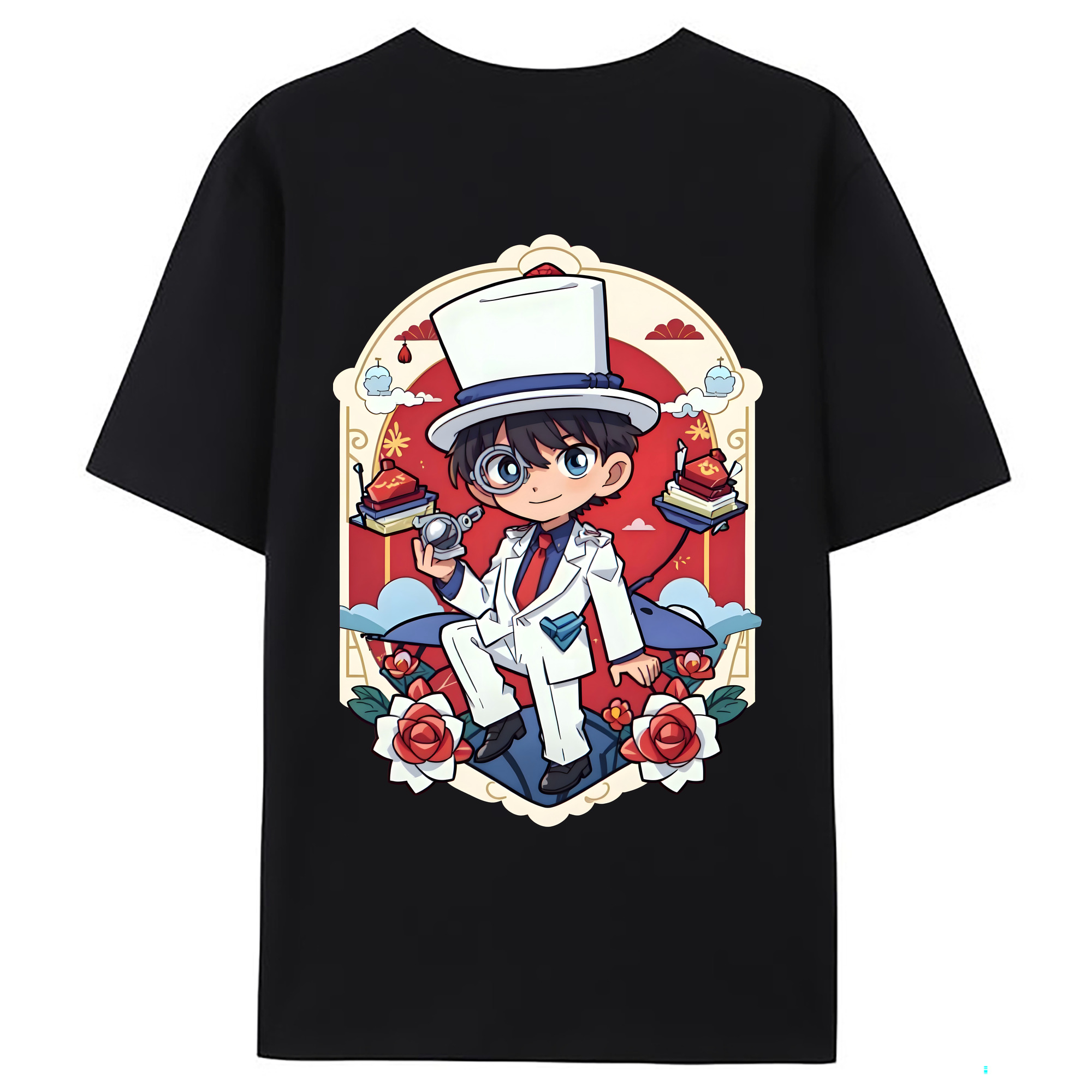 （画像用） 名探偵コナン くろば かいと Detective Conan Kuroba Kaito レディース半袖Tシャツ(バックプリント)