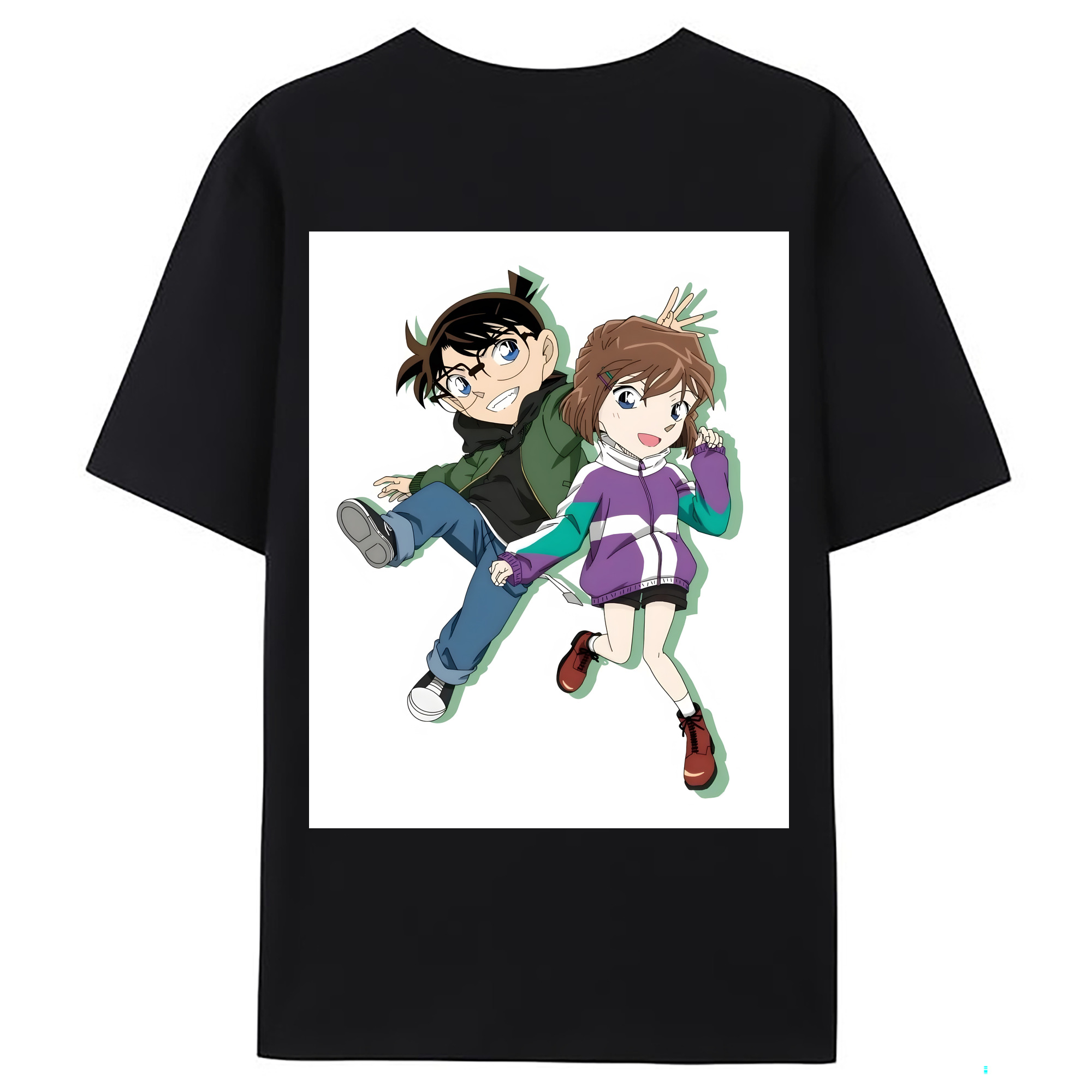 （画像用） 名探偵コナン 灰原 哀 はいばら あい Detective Conan Anita Hailey、Vi Graythorn Haibara Ai レディース半袖Tシャツ(バックプリント)