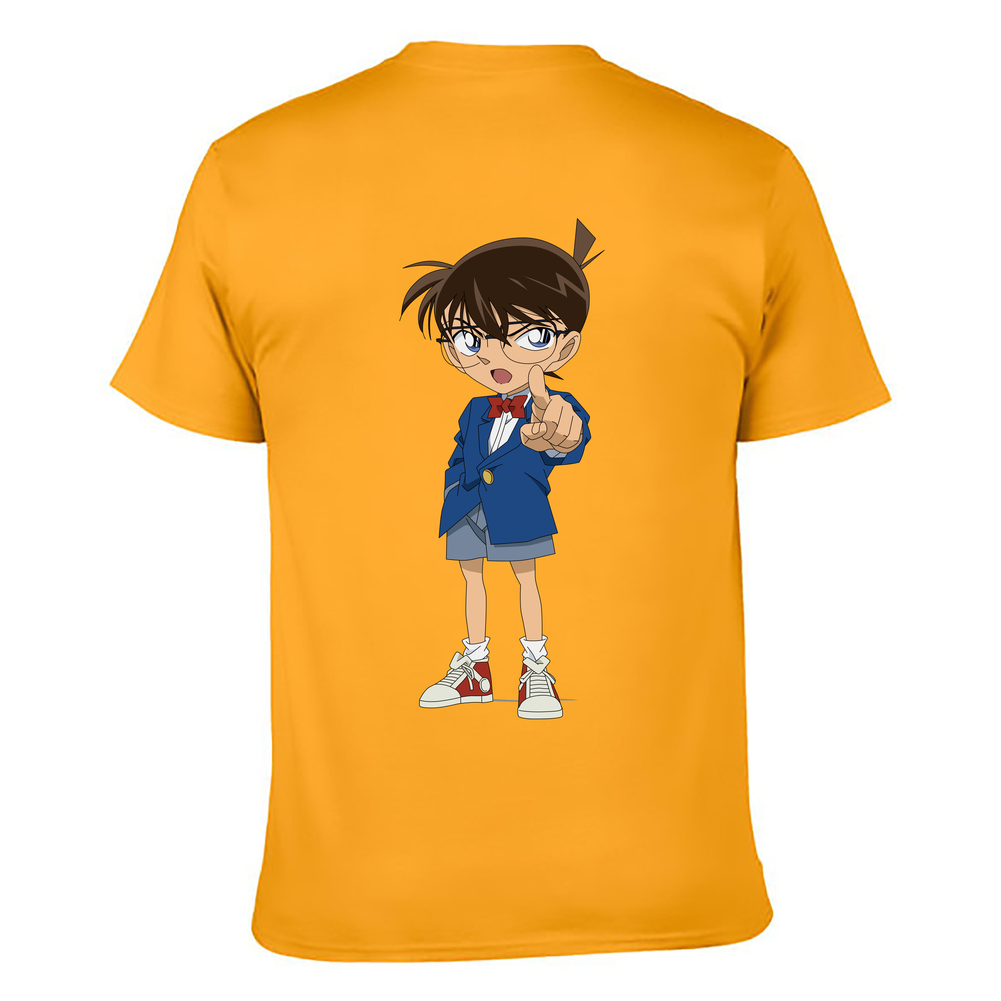 （画像用） 名探偵コナン 江戸川 コナン Detective Conan Conan Edogawa レディース半袖Tシャツ(バックプリント)