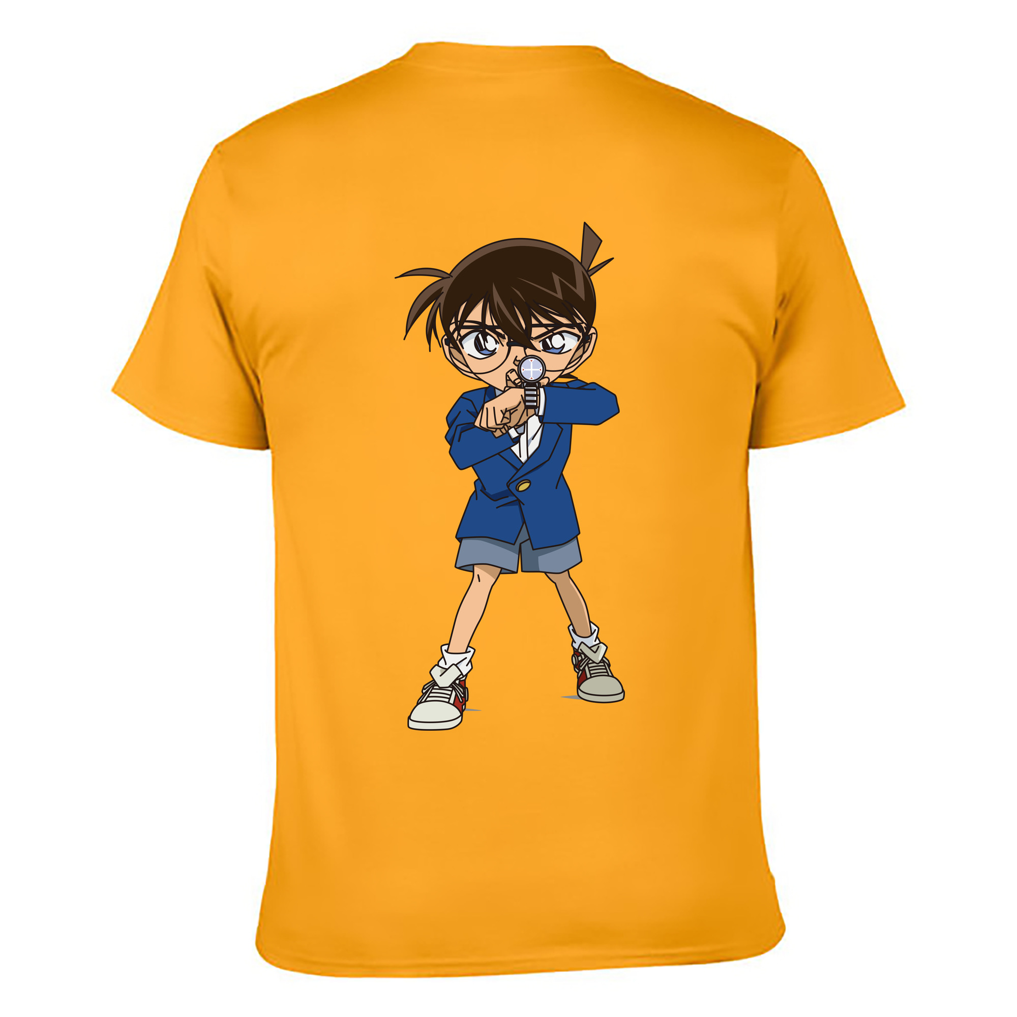 （画像用） 名探偵コナン 江戸川 コナン Detective Conan Conan Edogawa レディース半袖Tシャツ(バックプリント)