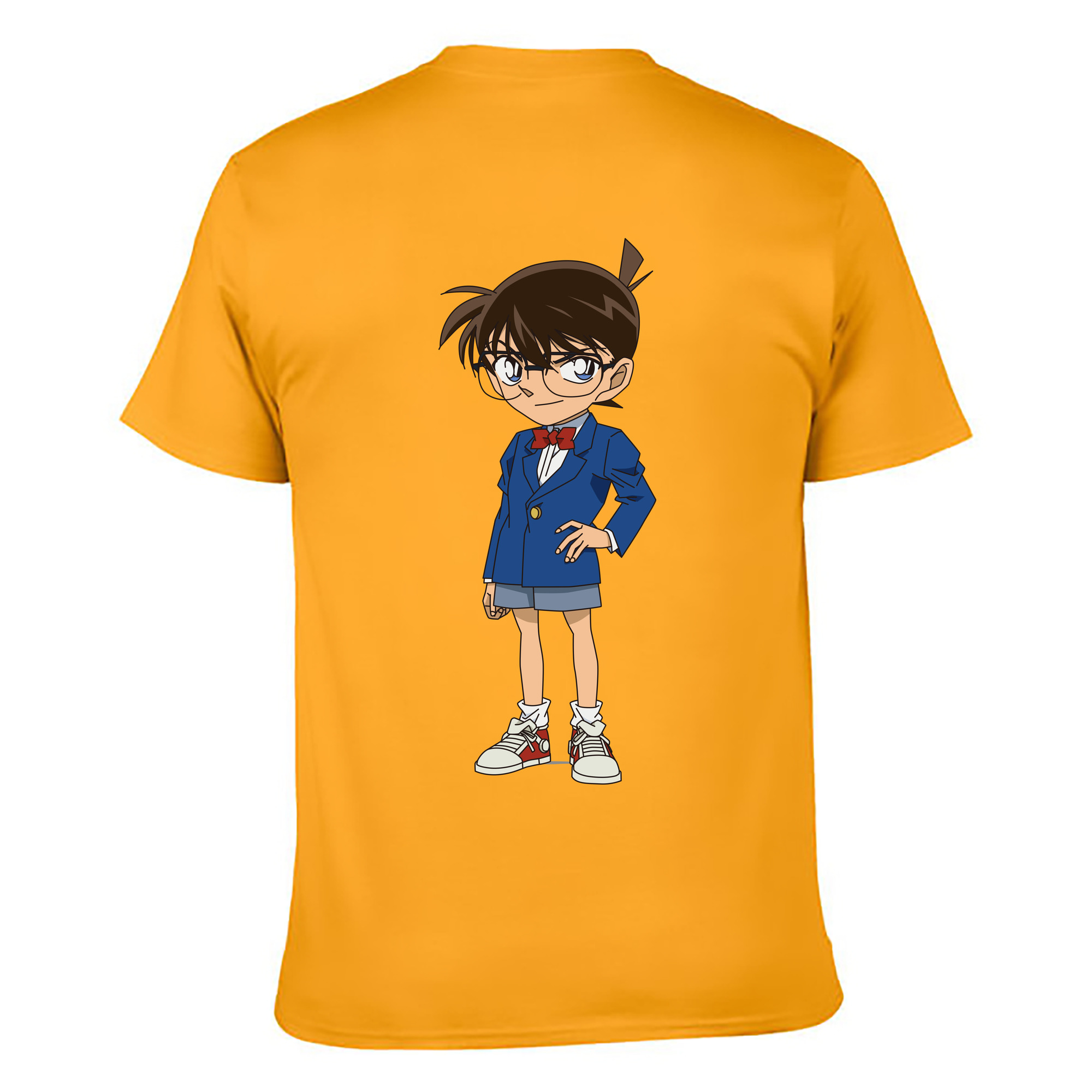 （画像用） 名探偵コナン 江戸川 コナン Detective Conan Conan Edogawa レディース半袖Tシャツ(バックプリント)