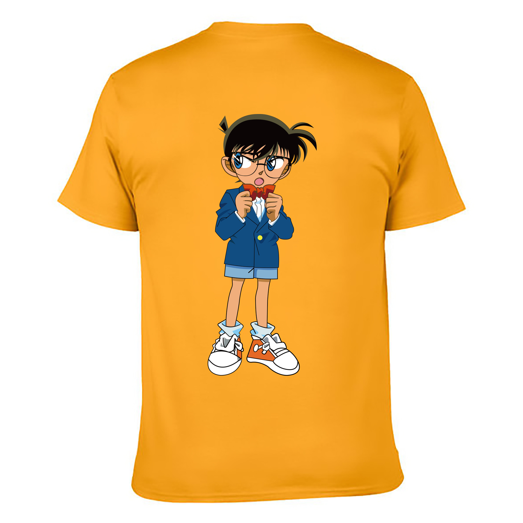 （画像用） 名探偵コナン 江戸川 コナン Detective Conan Conan Edogawa レディース半袖Tシャツ(バックプリント)