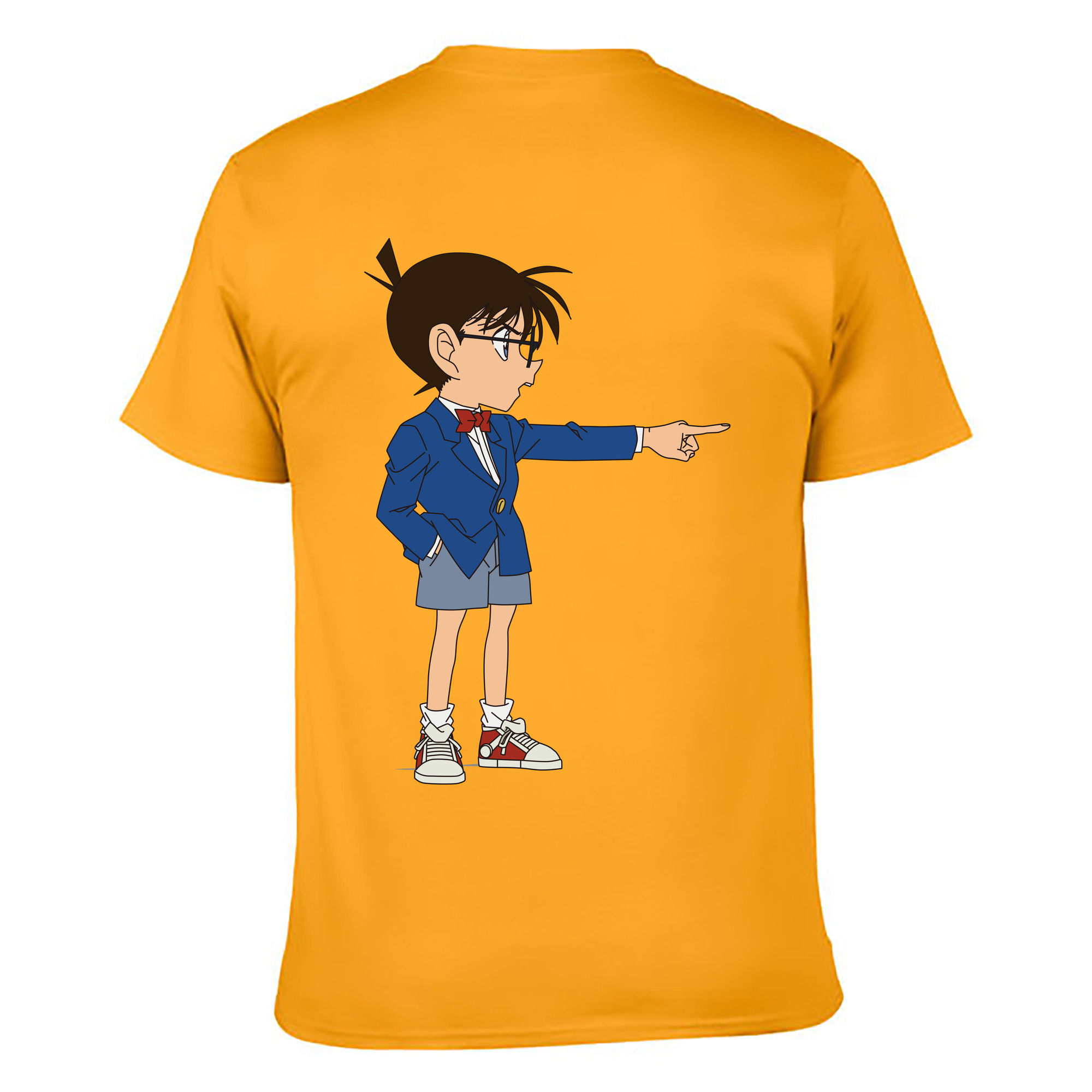 （画像用） 名探偵コナン 江戸川 コナン Detective Conan Conan Edogawa レディース半袖Tシャツ(バックプリント)