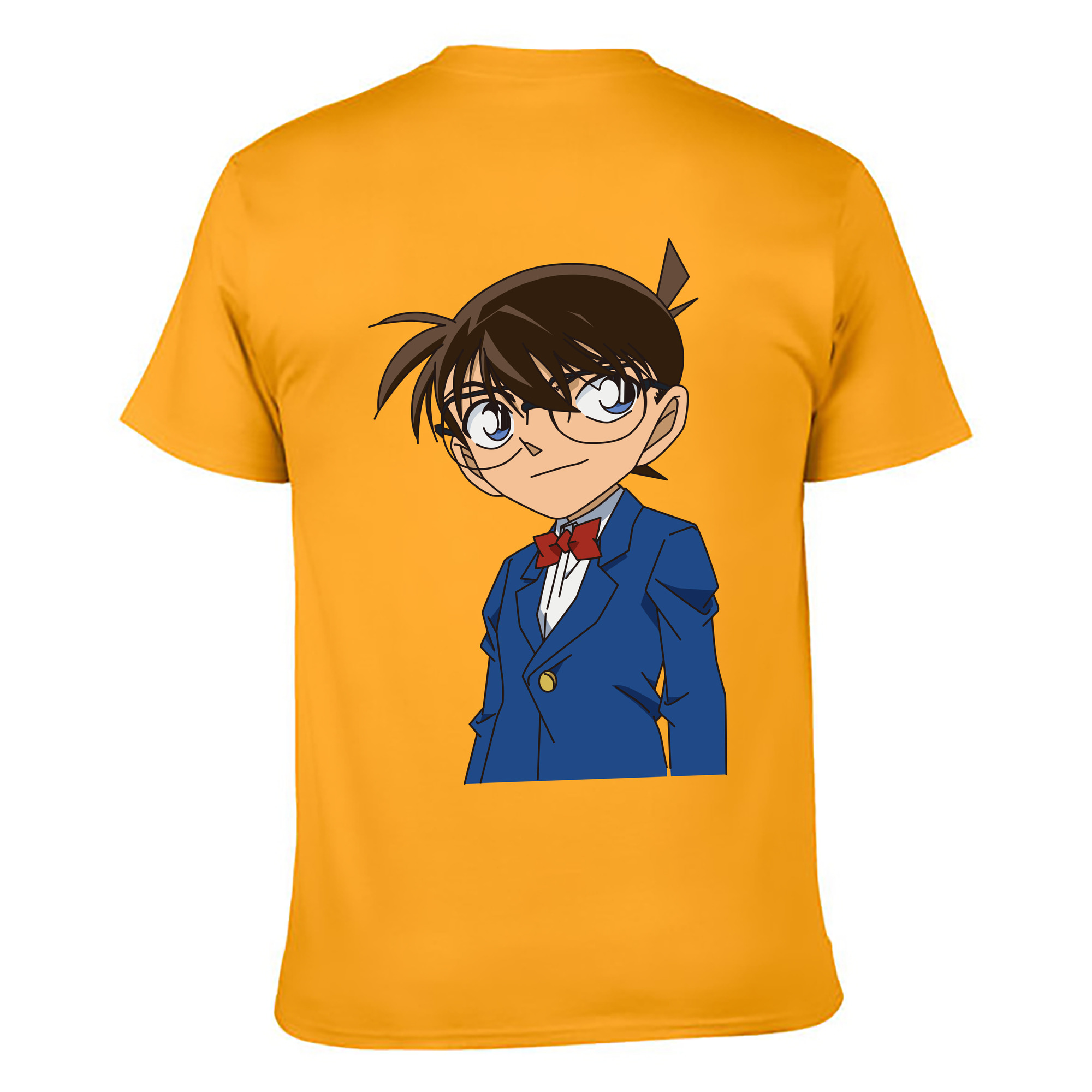 （画像用） 名探偵コナン 江戸川 コナン Detective Conan Conan Edogawa レディース半袖Tシャツ(バックプリント)