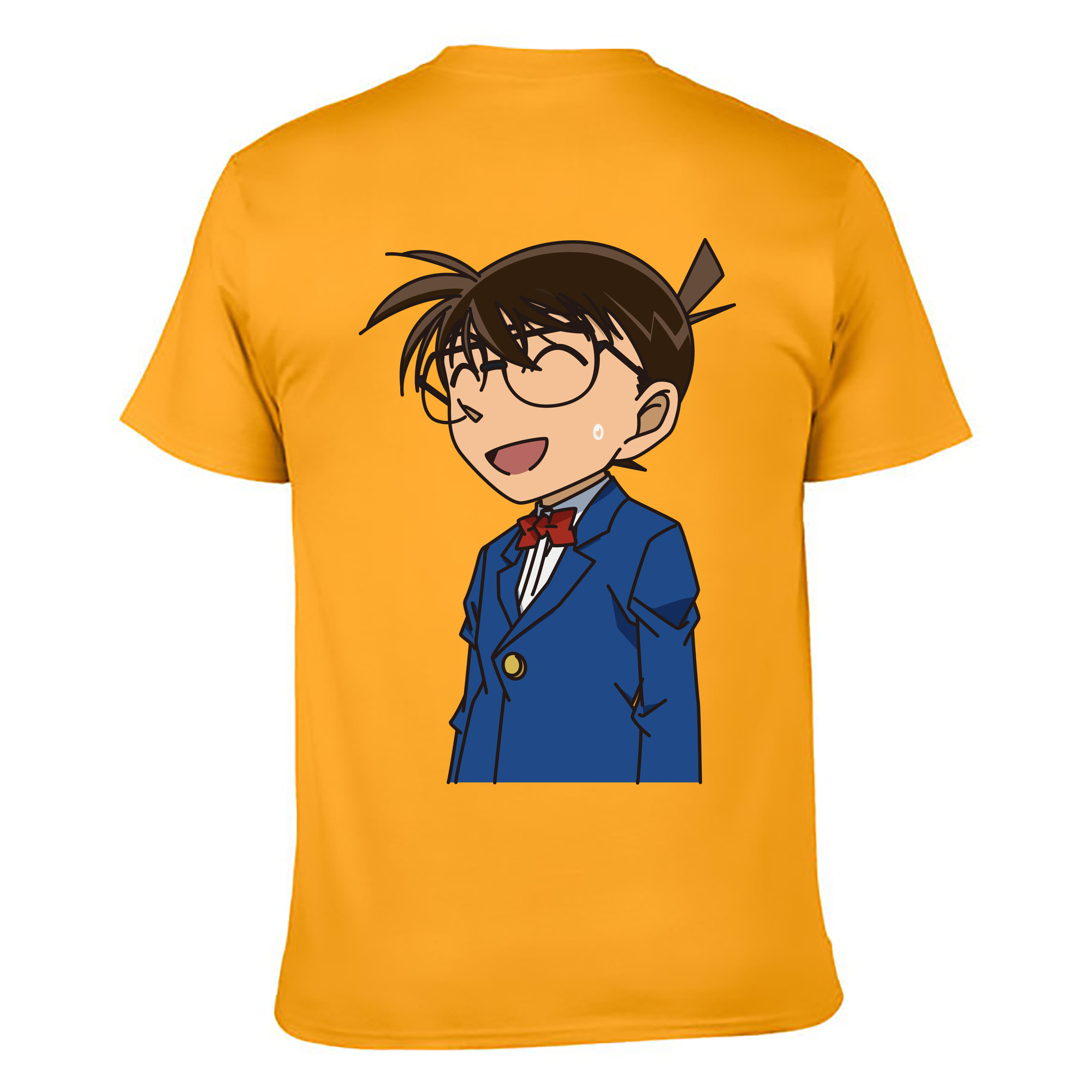 （画像用） 名探偵コナン 江戸川 コナン Detective Conan Conan Edogawa レディース半袖Tシャツ(バックプリント)
