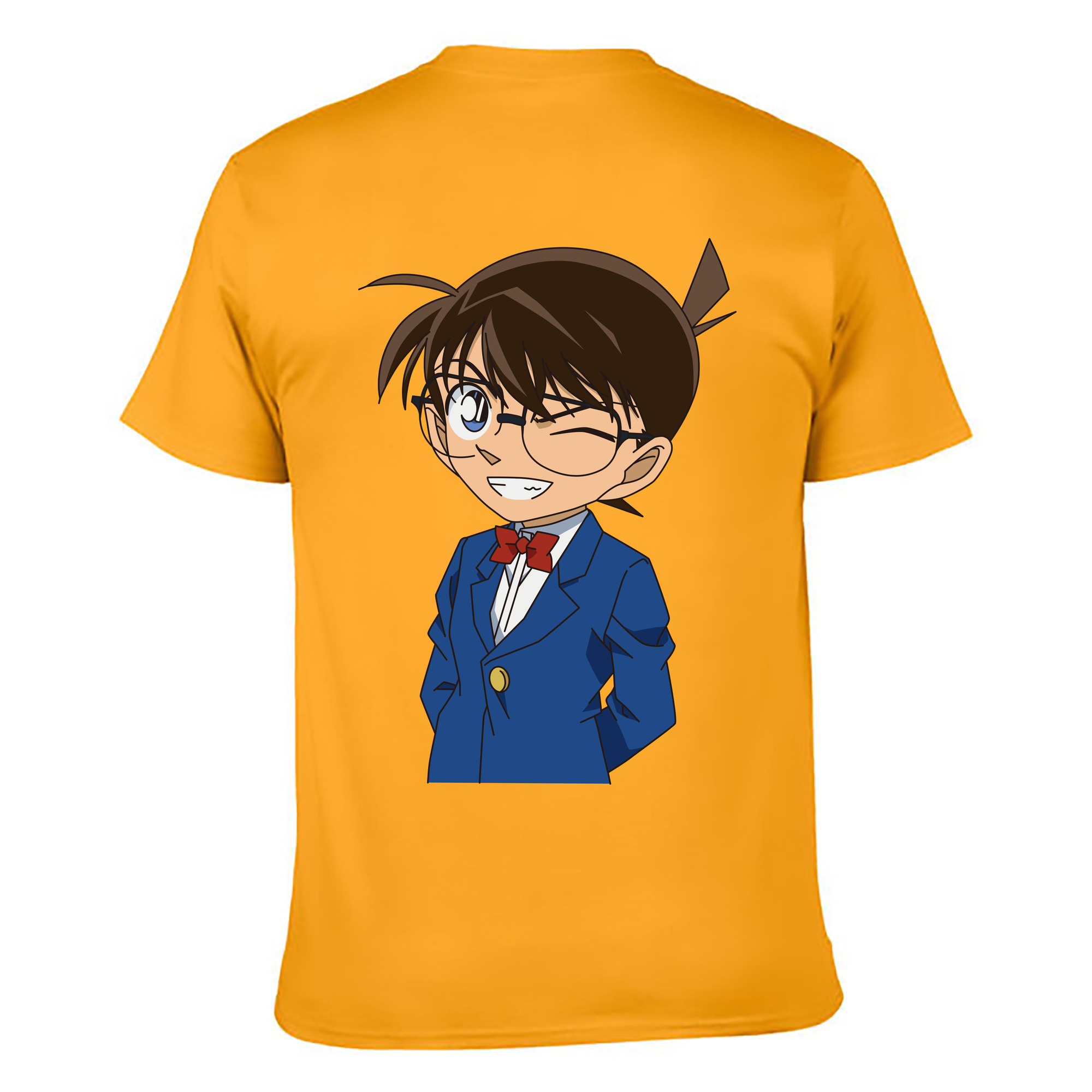 （画像用） 名探偵コナン 江戸川 コナン Detective Conan Conan Edogawa レディース半袖Tシャツ(バックプリント)