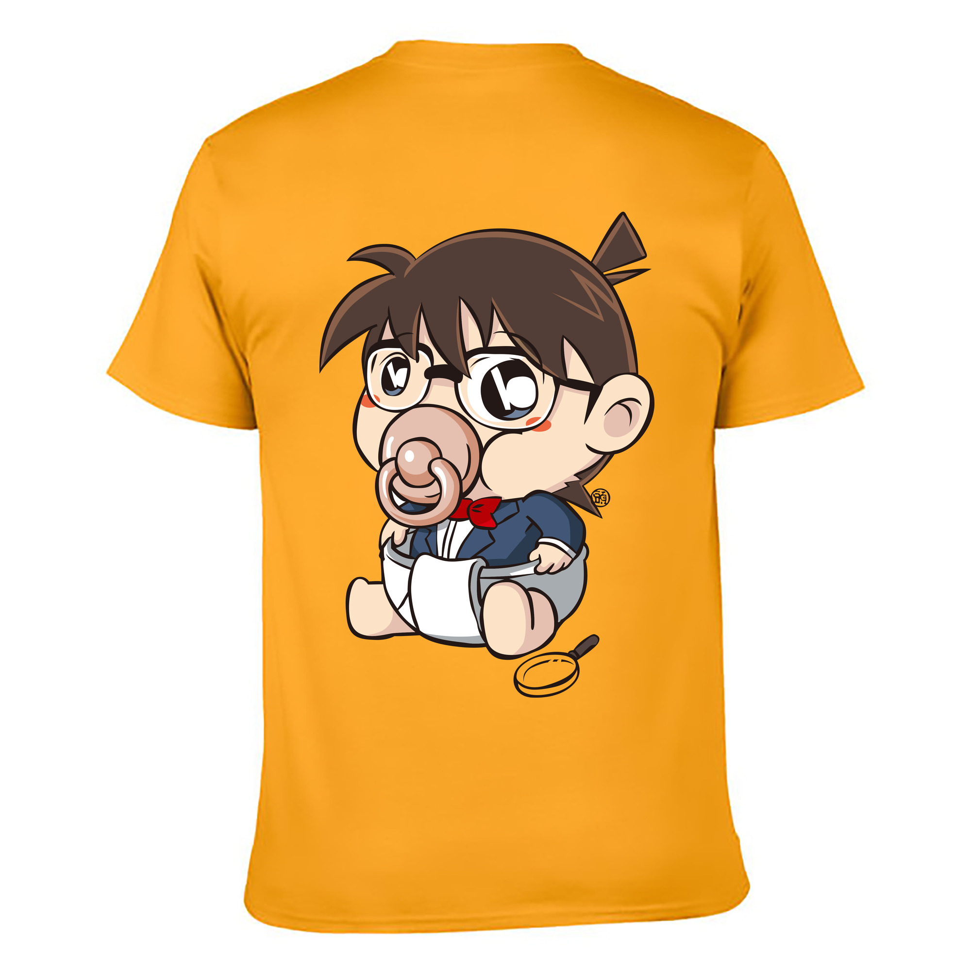 （画像用） 名探偵コナン 江戸川 コナン Detective Conan Conan Edogawa レディース半袖Tシャツ(バックプリント)