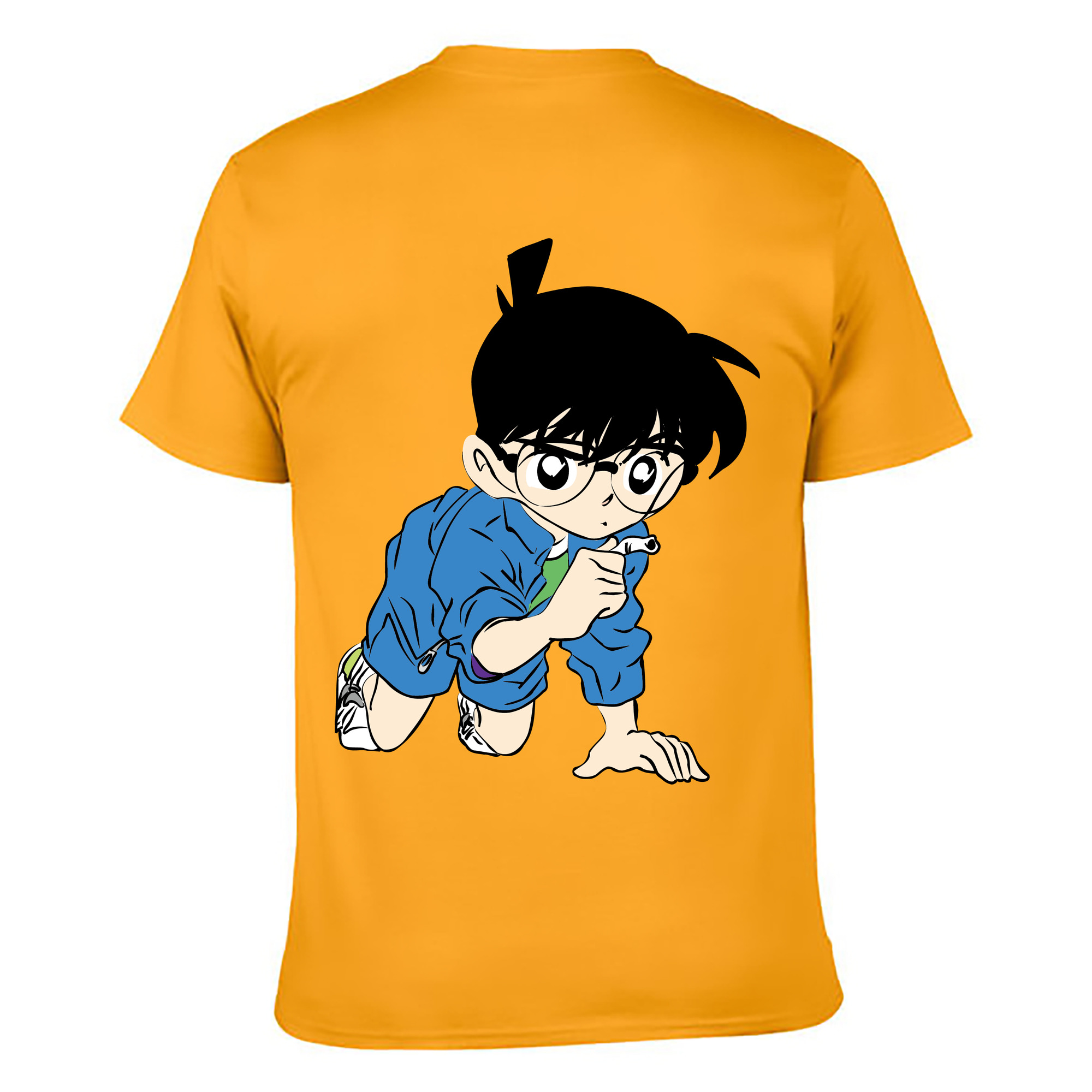 （画像用） 名探偵コナン 江戸川 コナン Detective Conan Conan Edogawa レディース半袖Tシャツ(バックプリント)