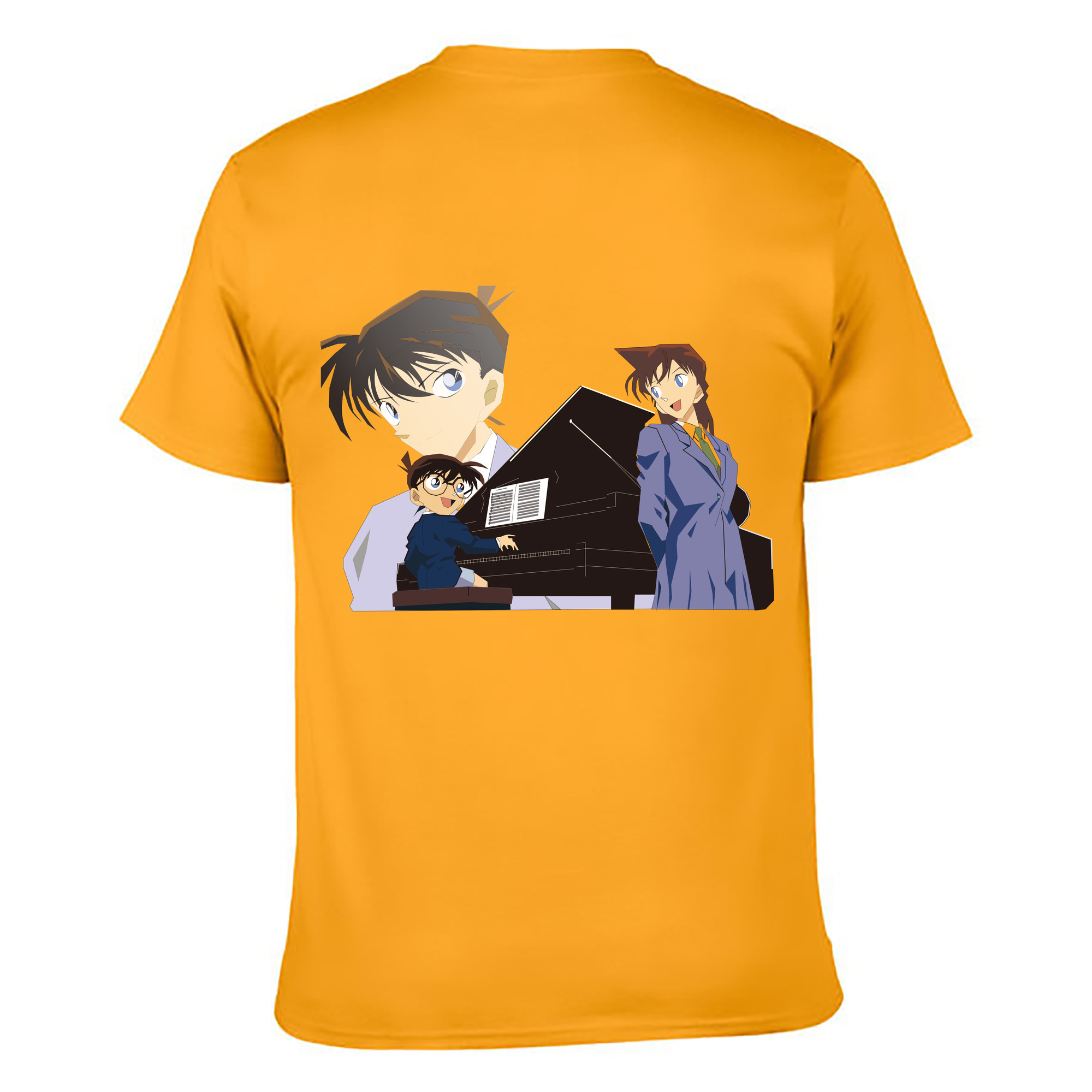 （画像用） 名探偵コナン 毛利 蘭 もうり らん、モーリ ラン Detective Conan Rachel Moore レディース半袖Tシャツ(バックプリント)