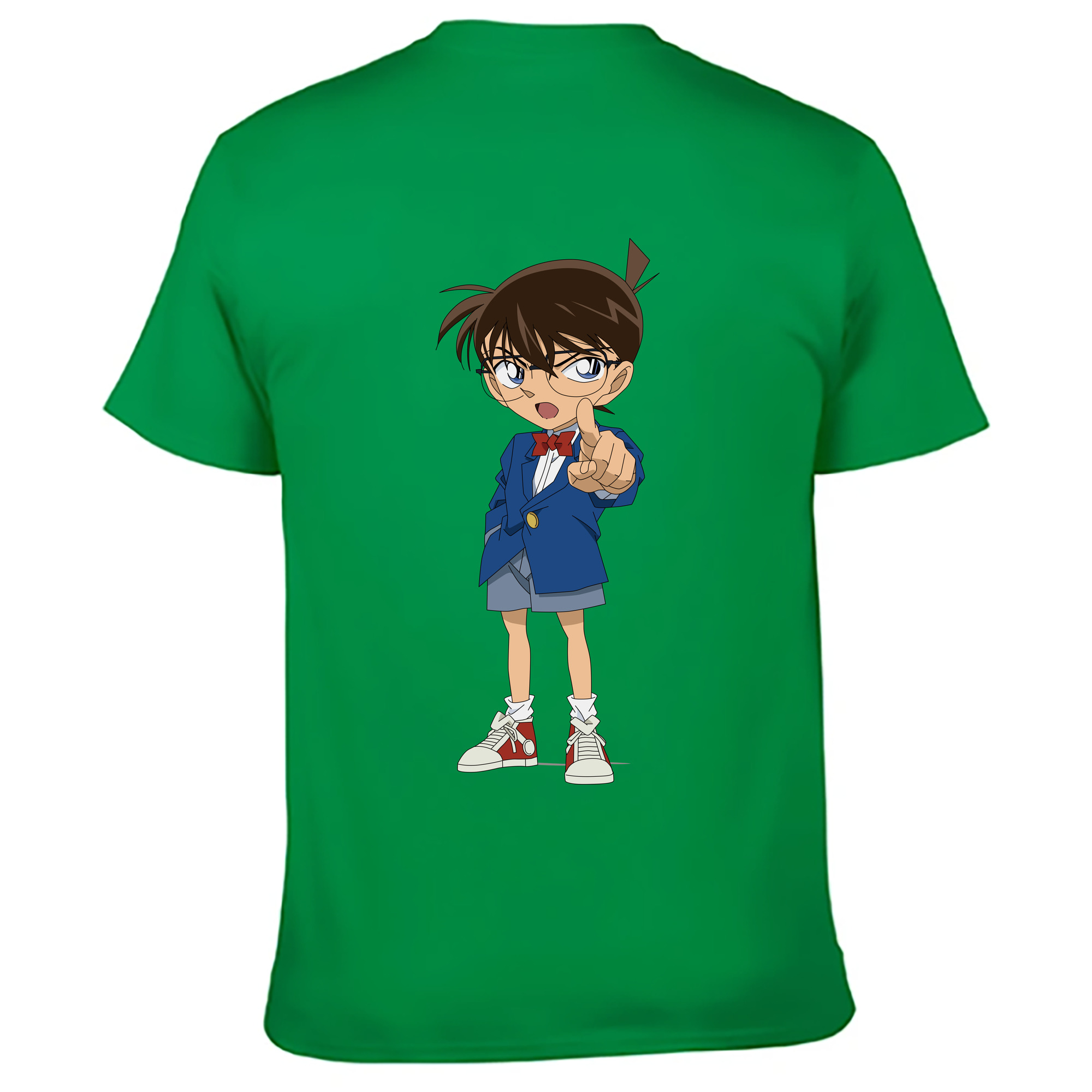 （画像用） 名探偵コナン 江戸川 コナン Detective Conan Conan Edogawa レディース半袖Tシャツ(バックプリント)