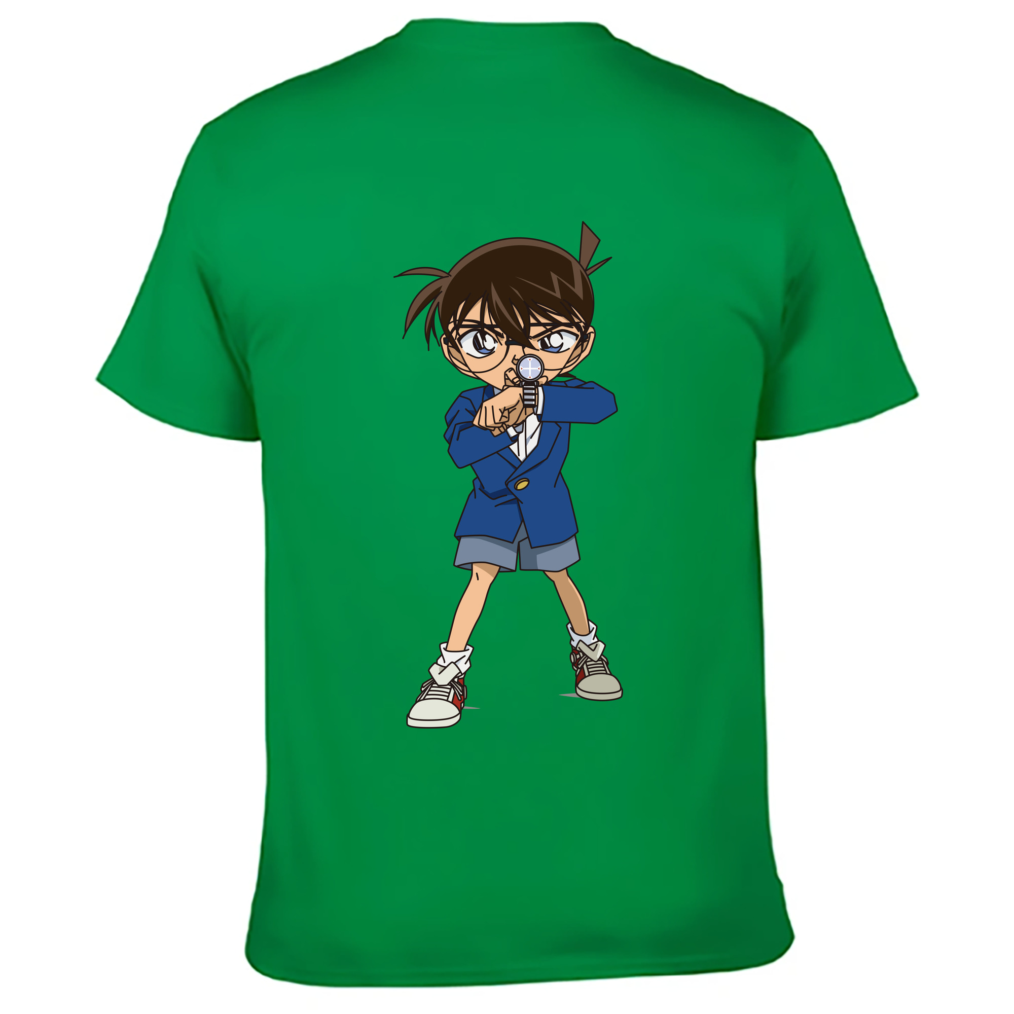 （画像用） 名探偵コナン 江戸川 コナン Detective Conan Conan Edogawa レディース半袖Tシャツ(バックプリント)