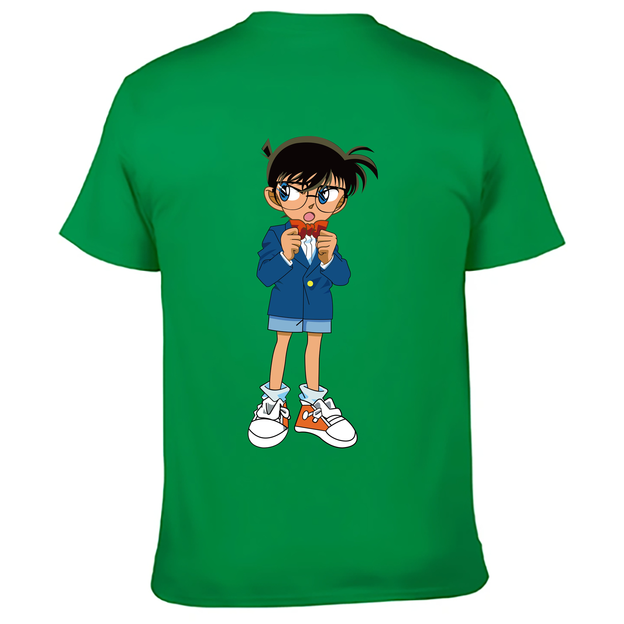 （画像用） 名探偵コナン 江戸川 コナン Detective Conan Conan Edogawa レディース半袖Tシャツ(バックプリント)