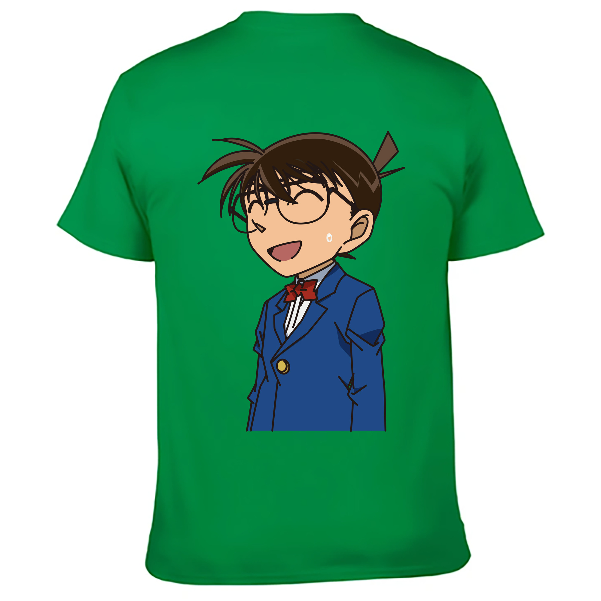 （画像用） 名探偵コナン 江戸川 コナン Detective Conan Conan Edogawa レディース半袖Tシャツ(バックプリント)