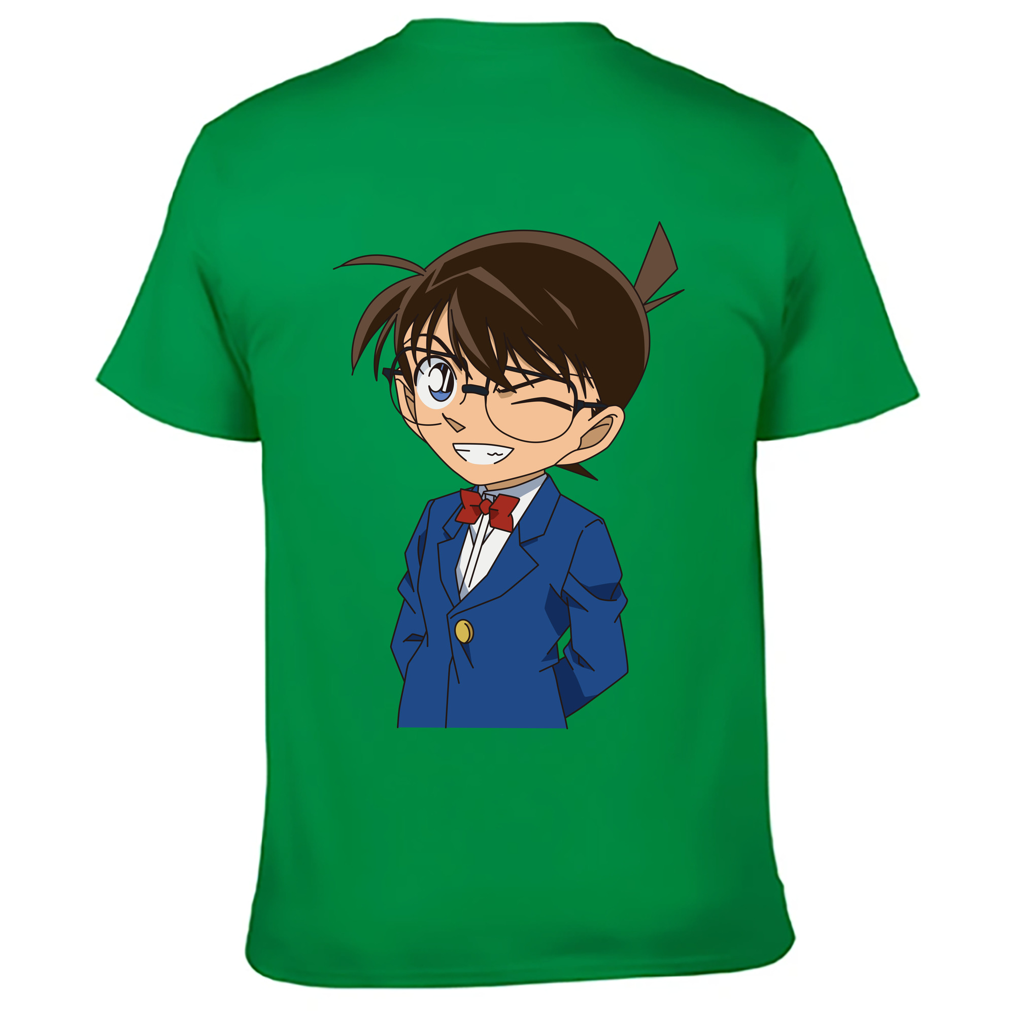 （画像用） 名探偵コナン 江戸川 コナン Detective Conan Conan Edogawa レディース半袖Tシャツ(バックプリント)