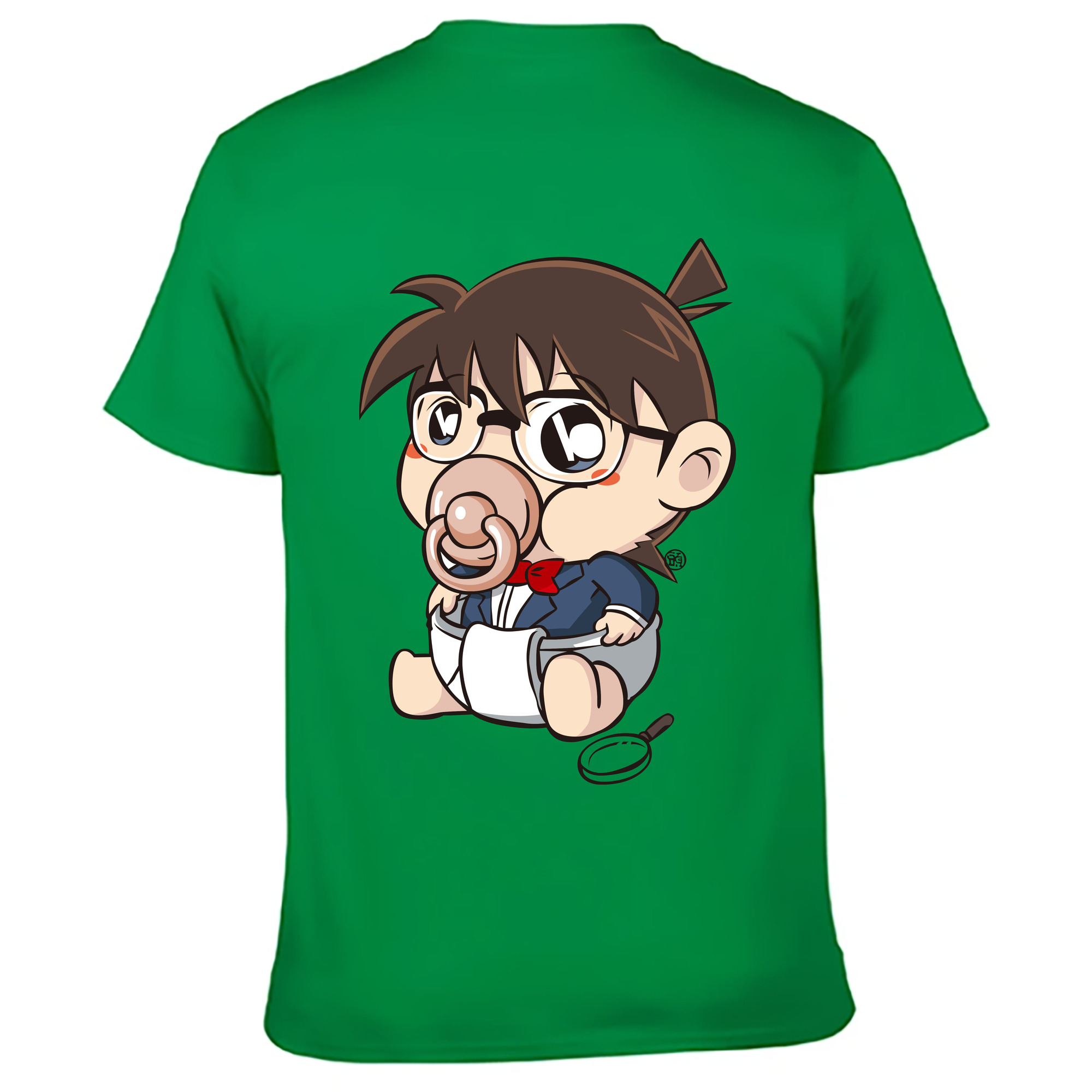 （画像用） 名探偵コナン 江戸川 コナン Detective Conan Conan Edogawa レディース半袖Tシャツ(バックプリント)