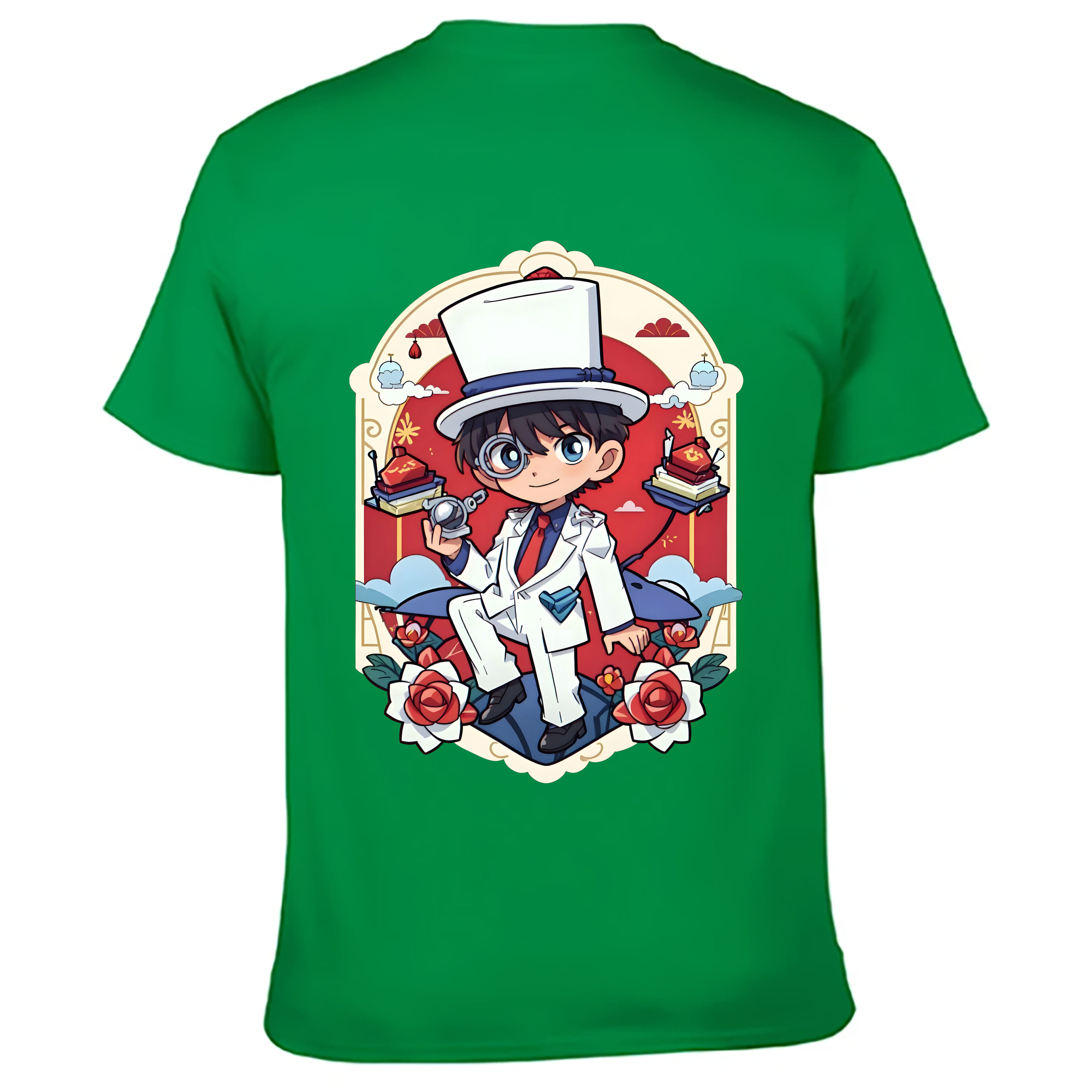 （画像用） 名探偵コナン くろば かいと Detective Conan Kuroba Kaito レディース半袖Tシャツ(バックプリント)