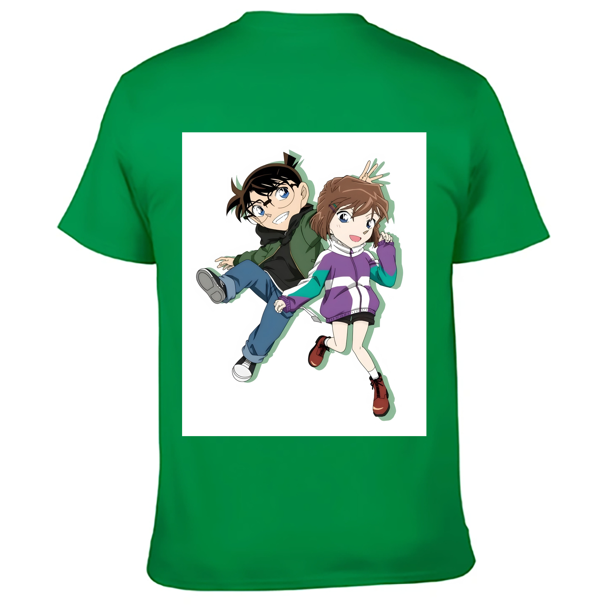 （画像用） 名探偵コナン 灰原 哀 はいばら あい Detective Conan Anita Hailey、Vi Graythorn Haibara Ai レディース半袖Tシャツ(バックプリント)