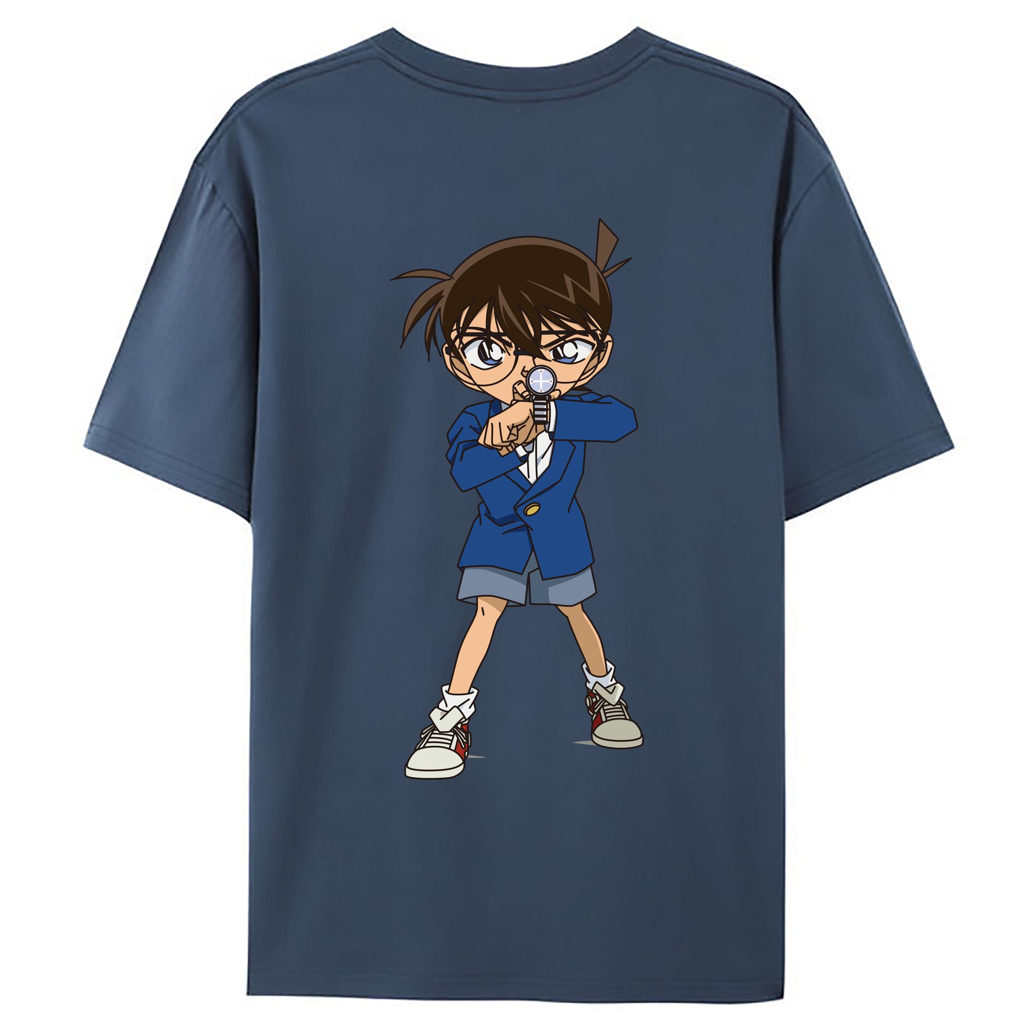 （画像用） 名探偵コナン 江戸川 コナン Detective Conan Conan Edogawa レディース半袖Tシャツ(バックプリント)