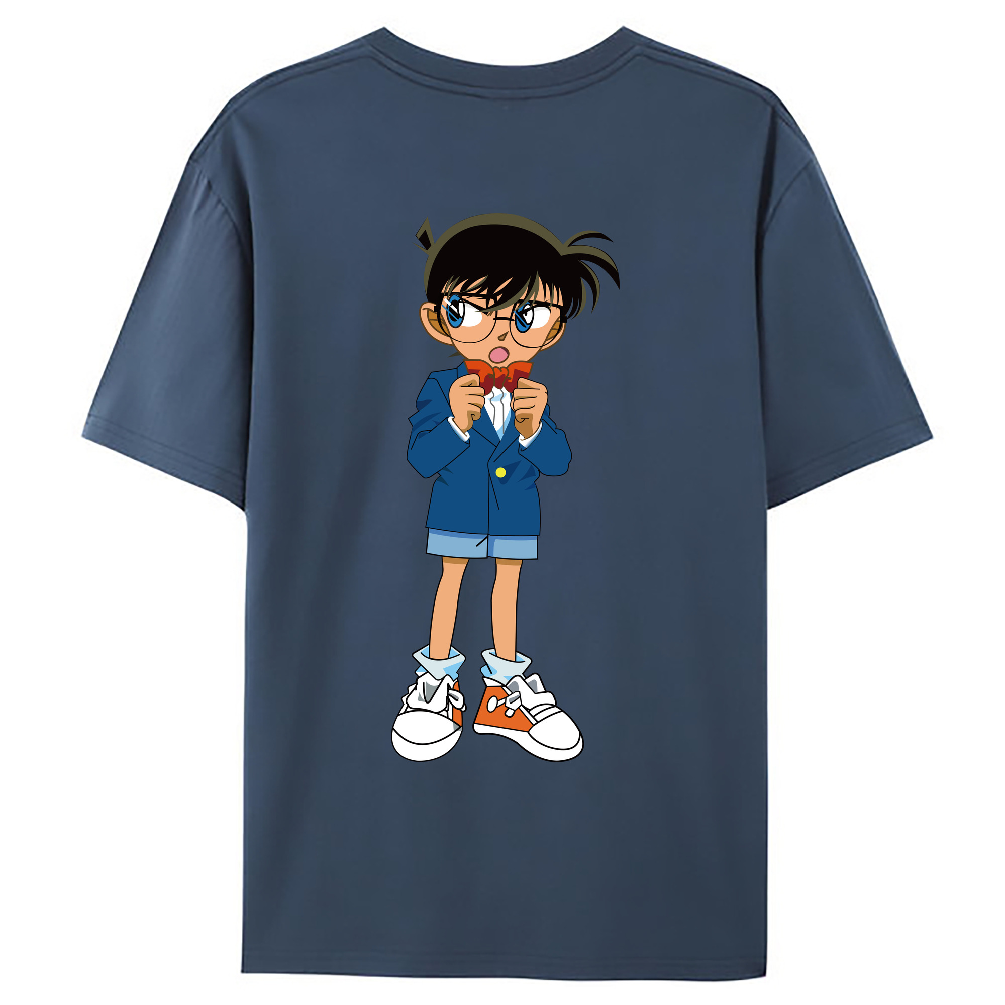（画像用） 名探偵コナン 江戸川 コナン Detective Conan Conan Edogawa レディース半袖Tシャツ(バックプリント)