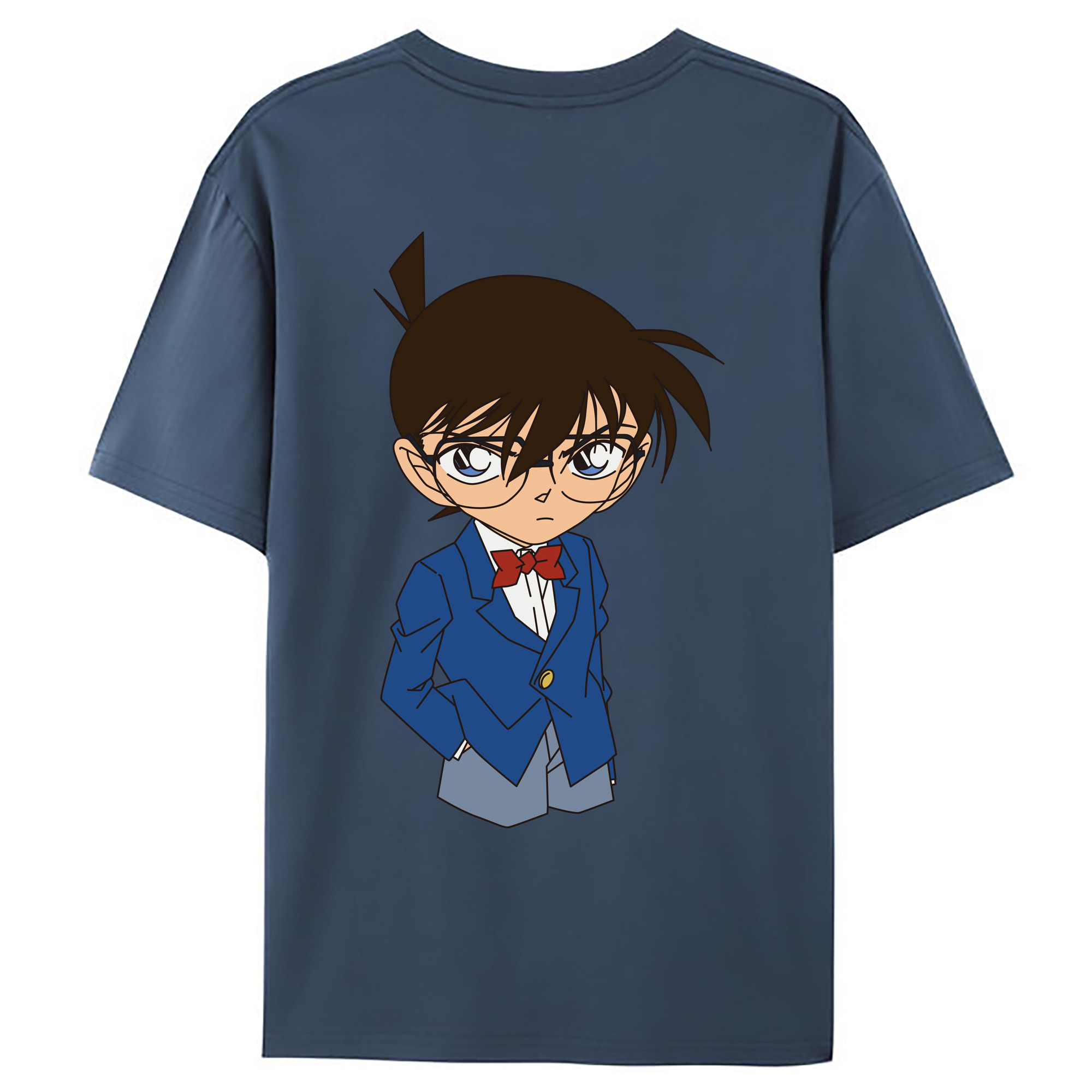 （画像用） 名探偵コナン 江戸川 コナン Detective Conan Conan Edogawa レディース半袖Tシャツ(バックプリント)