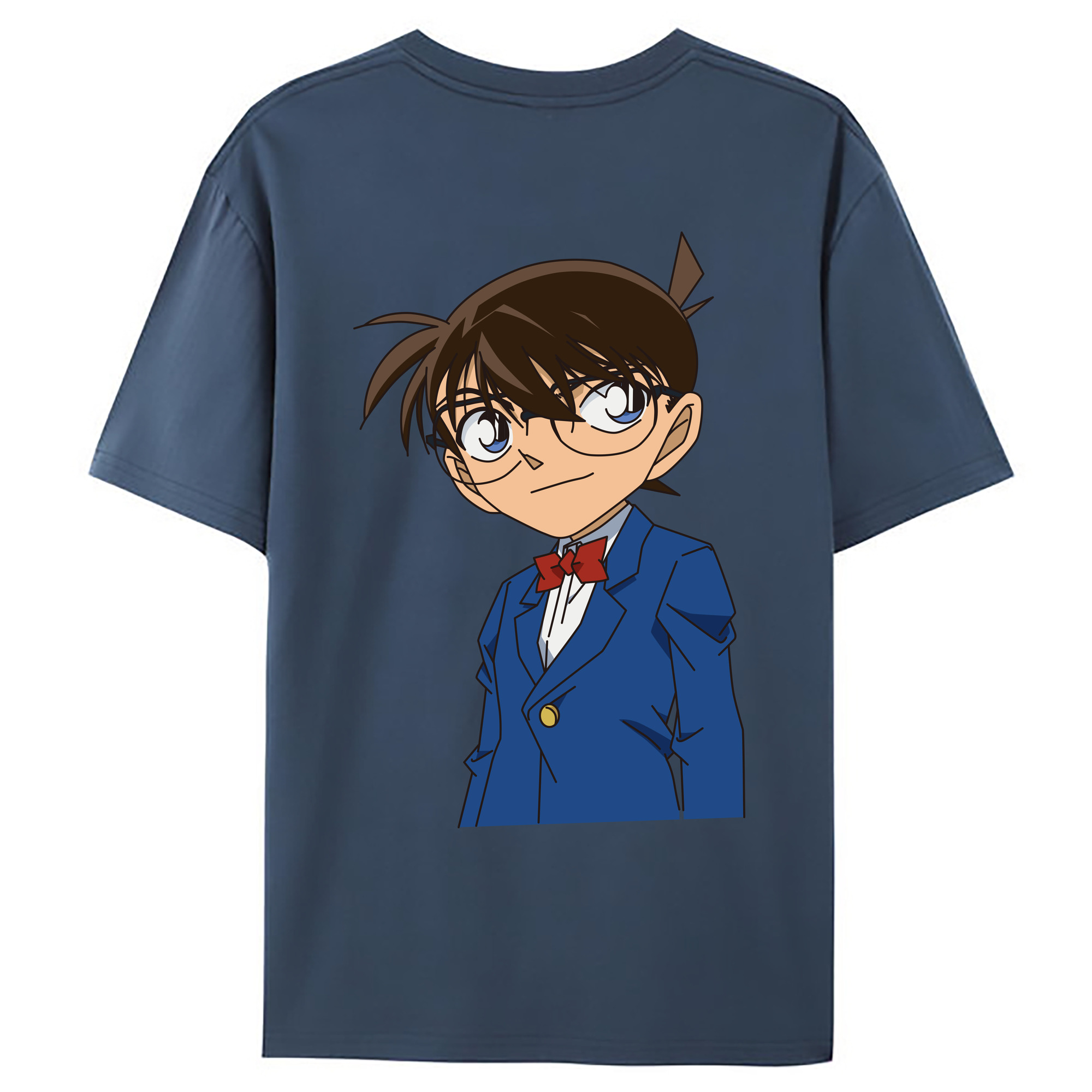 （画像用） 名探偵コナン 江戸川 コナン Detective Conan Conan Edogawa レディース半袖Tシャツ(バックプリント)