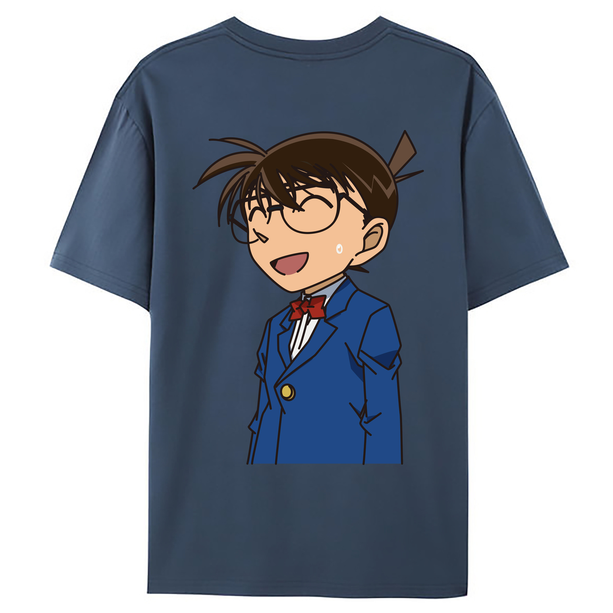 （画像用） 名探偵コナン 江戸川 コナン Detective Conan Conan Edogawa レディース半袖Tシャツ(バックプリント)