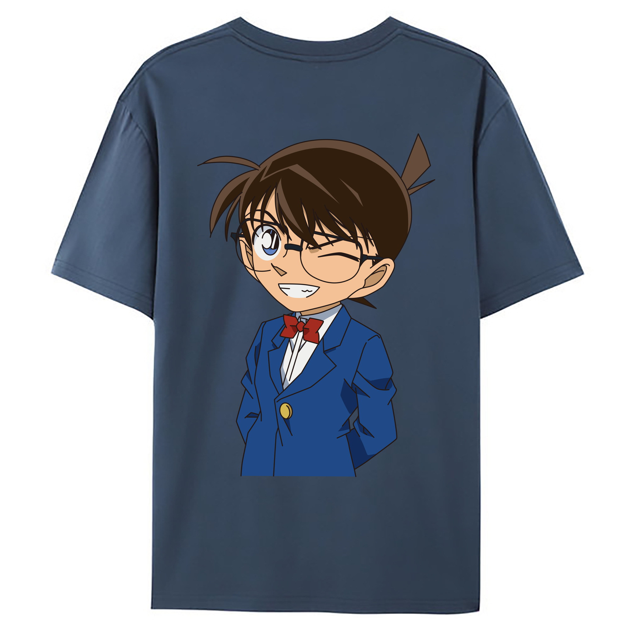 （画像用） 名探偵コナン 江戸川 コナン Detective Conan Conan Edogawa レディース半袖Tシャツ(バックプリント)