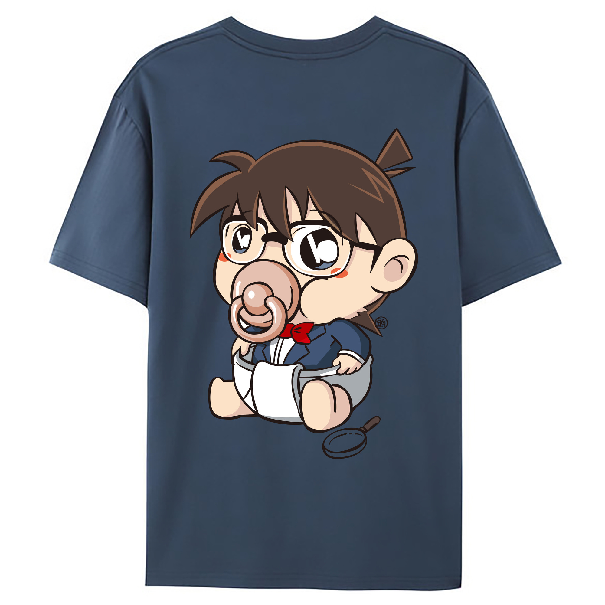 （画像用） 名探偵コナン 江戸川 コナン Detective Conan Conan Edogawa レディース半袖Tシャツ(バックプリント)