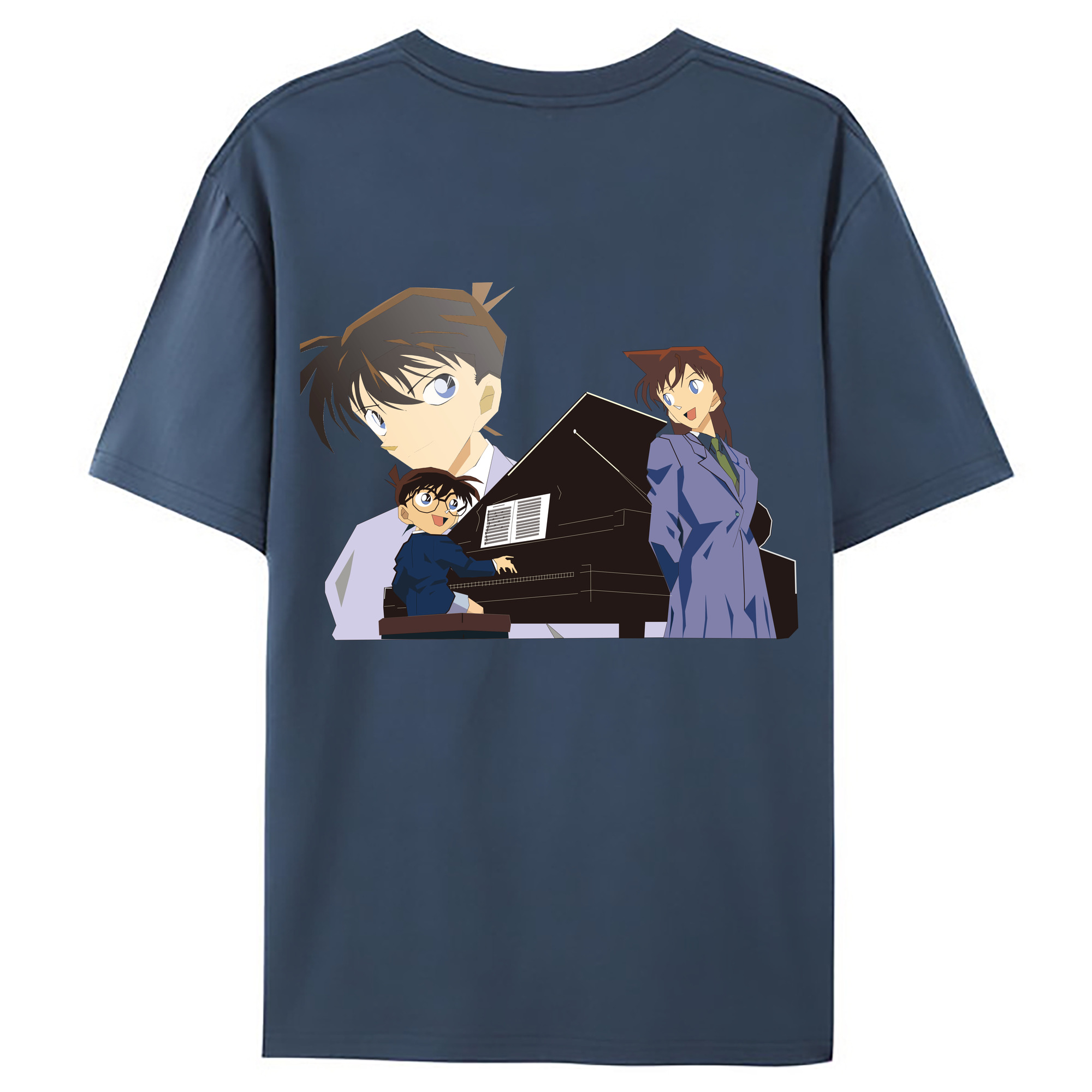 （画像用） 名探偵コナン 毛利 蘭 もうり らん、モーリ ラン Detective Conan Rachel Moore レディース半袖Tシャツ(バックプリント)