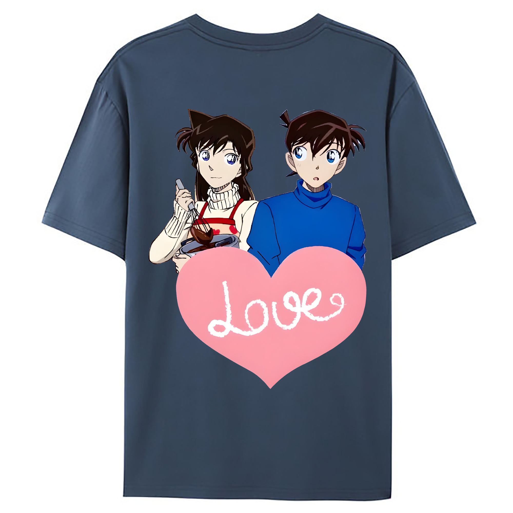 （画像用） 名探偵コナン 毛利 蘭 もうり らん、モーリ ラン Detective Conan Rachel Moore レディース半袖Tシャツ(バックプリント)