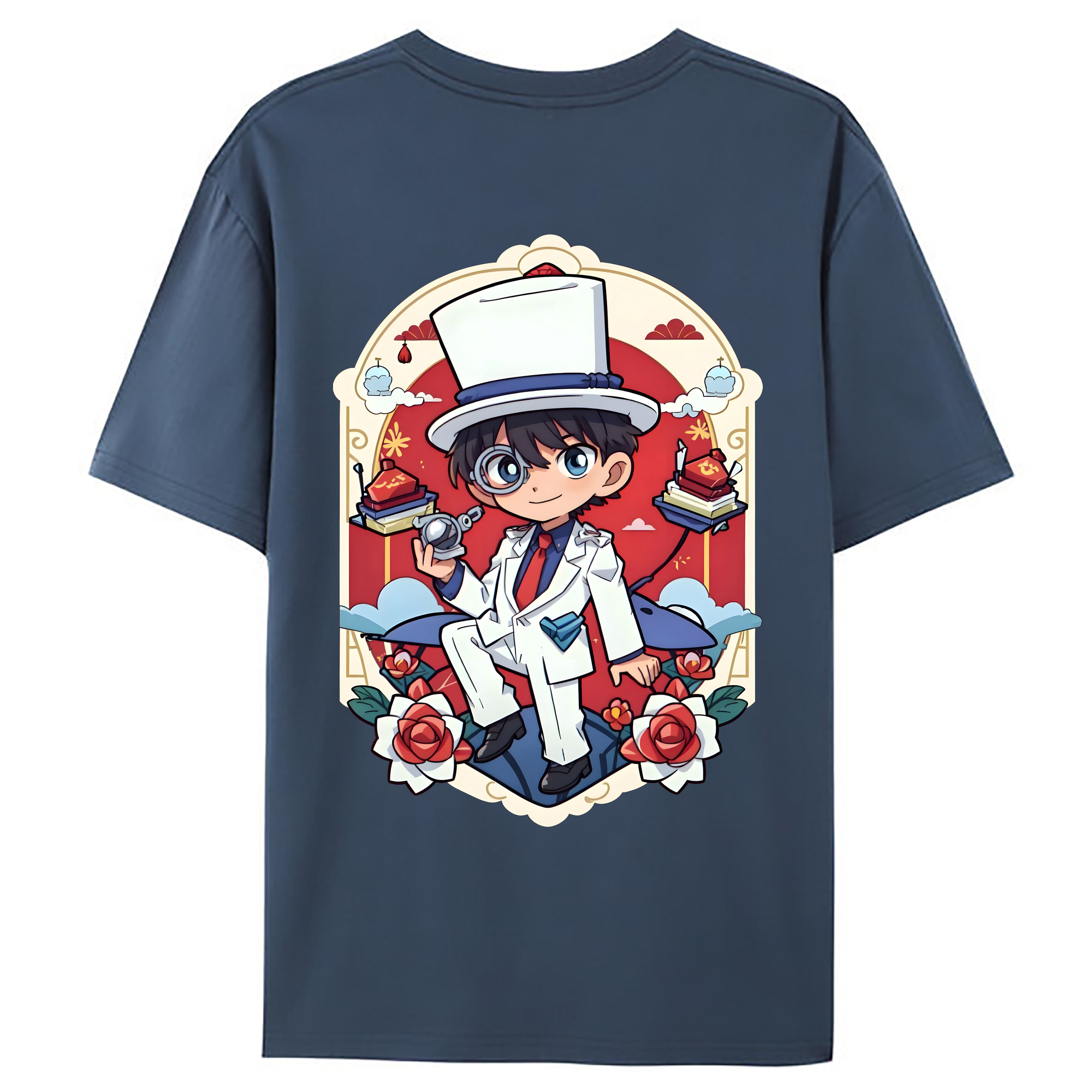 （画像用） 名探偵コナン くろば かいと Detective Conan Kuroba Kaito レディース半袖Tシャツ(バックプリント)