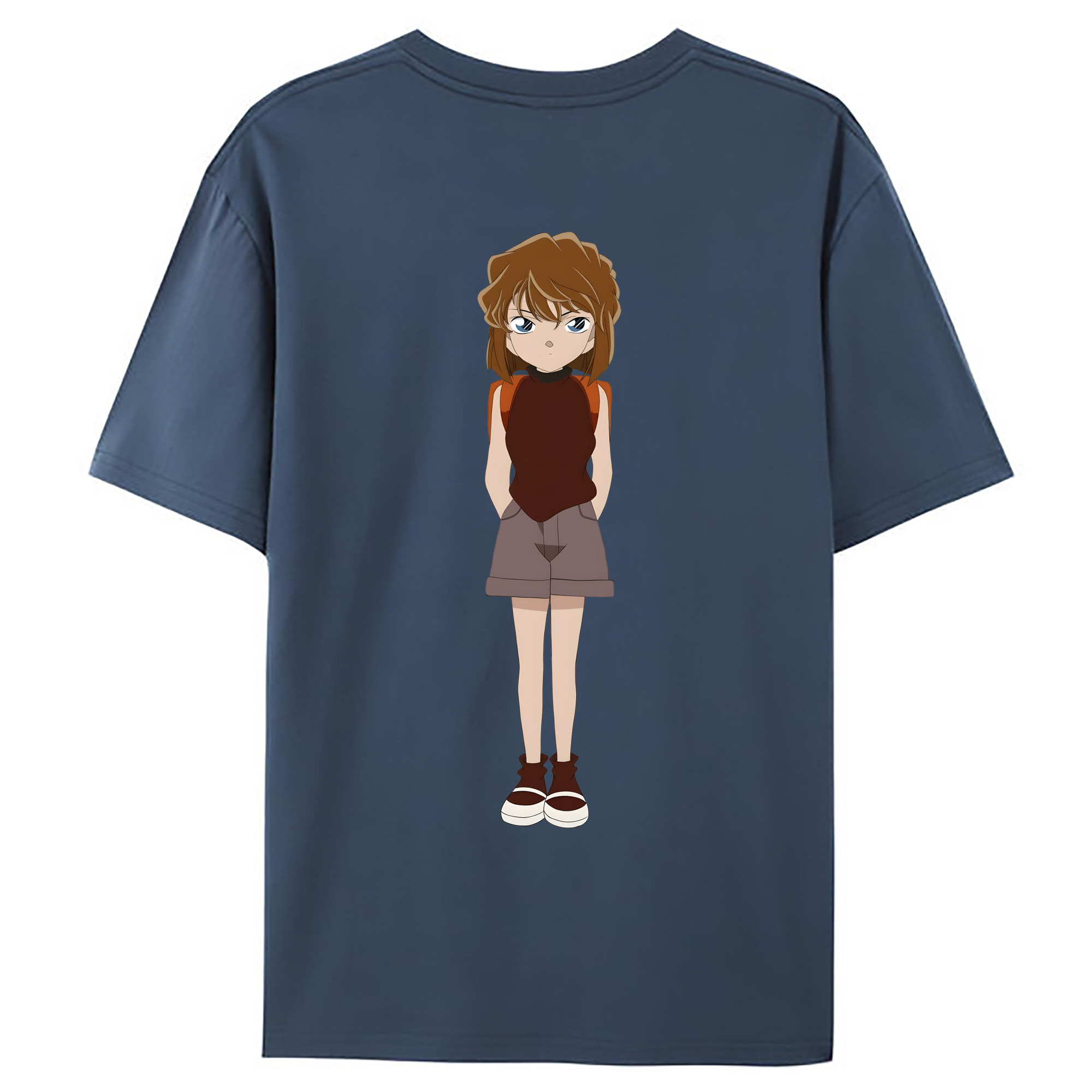 （画像用） 名探偵コナン 灰原 哀 はいばら あい Detective Conan Anita Hailey、Vi Graythorn Haibara Ai レディース半袖Tシャツ(バックプリント)