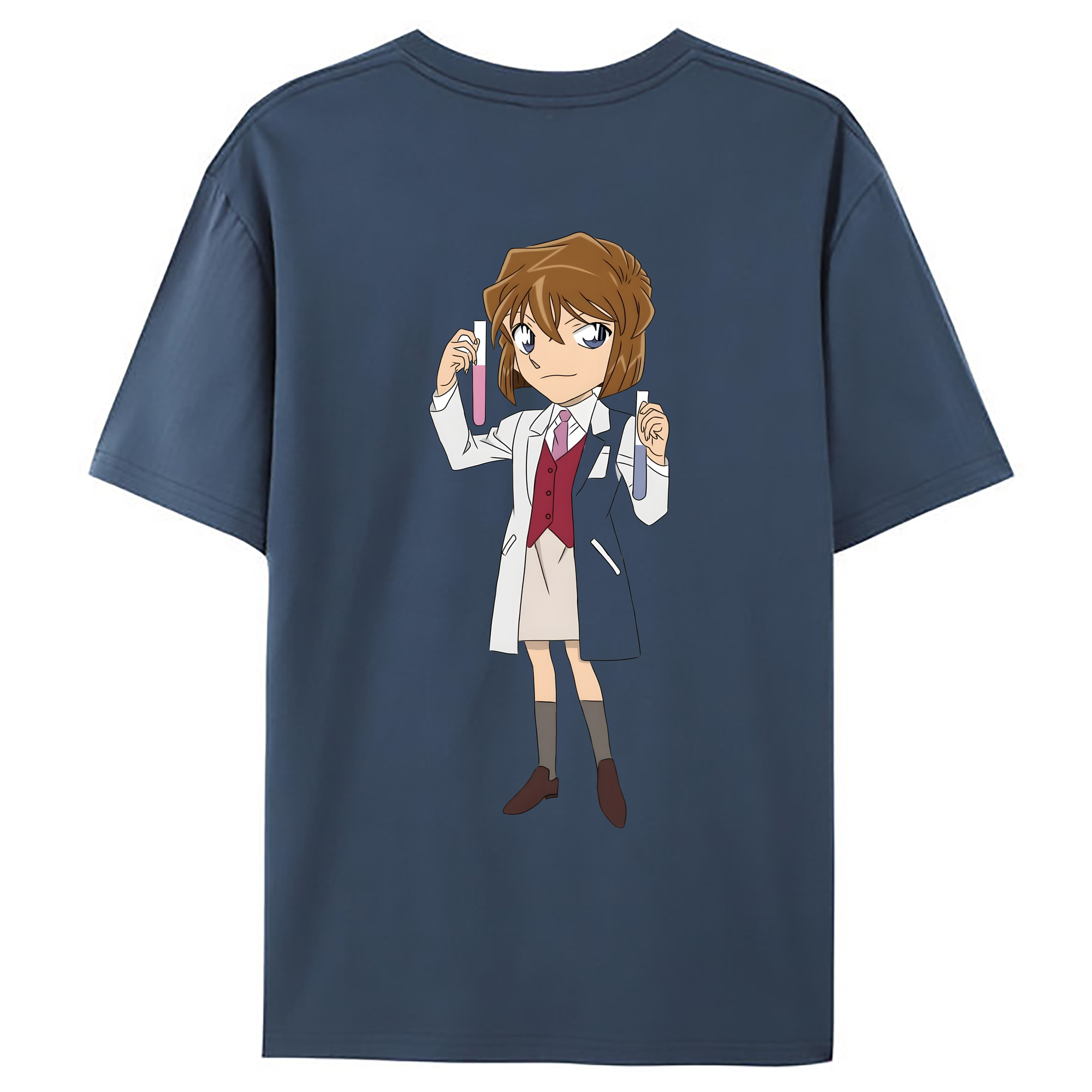（画像用） 名探偵コナン 灰原 哀 はいばら あい Detective Conan Anita Hailey、Vi Graythorn Haibara Ai レディース半袖Tシャツ(バックプリント)