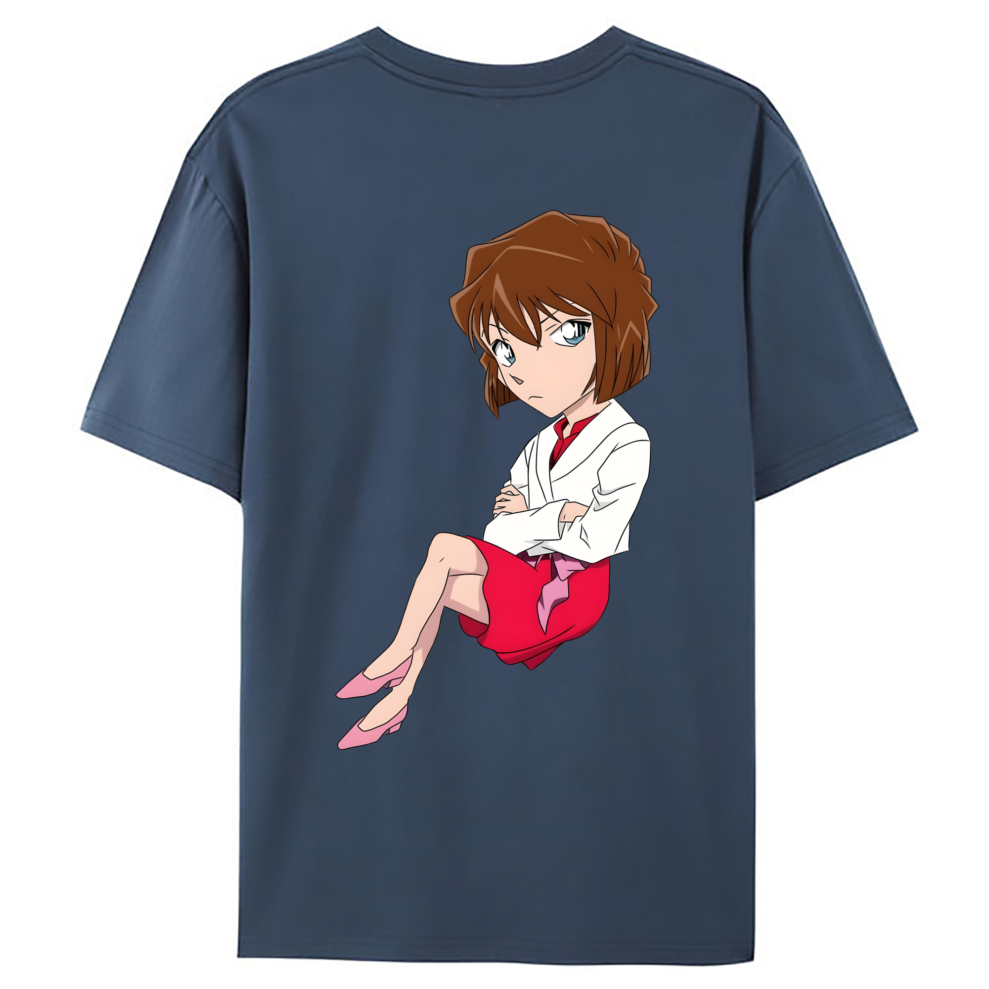 （画像用） 名探偵コナン 灰原 哀 はいばら あい Detective Conan Anita Hailey、Vi Graythorn Haibara Ai レディース半袖Tシャツ(バックプリント)