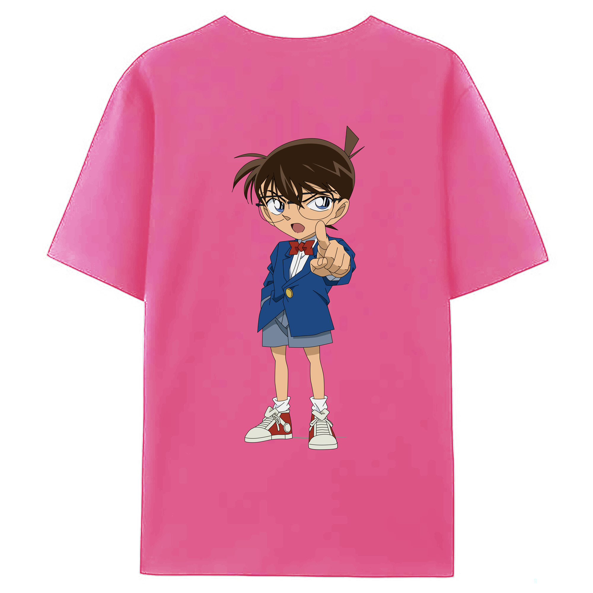（画像用） 名探偵コナン 江戸川 コナン Detective Conan Conan Edogawa レディース半袖Tシャツ(バックプリント)